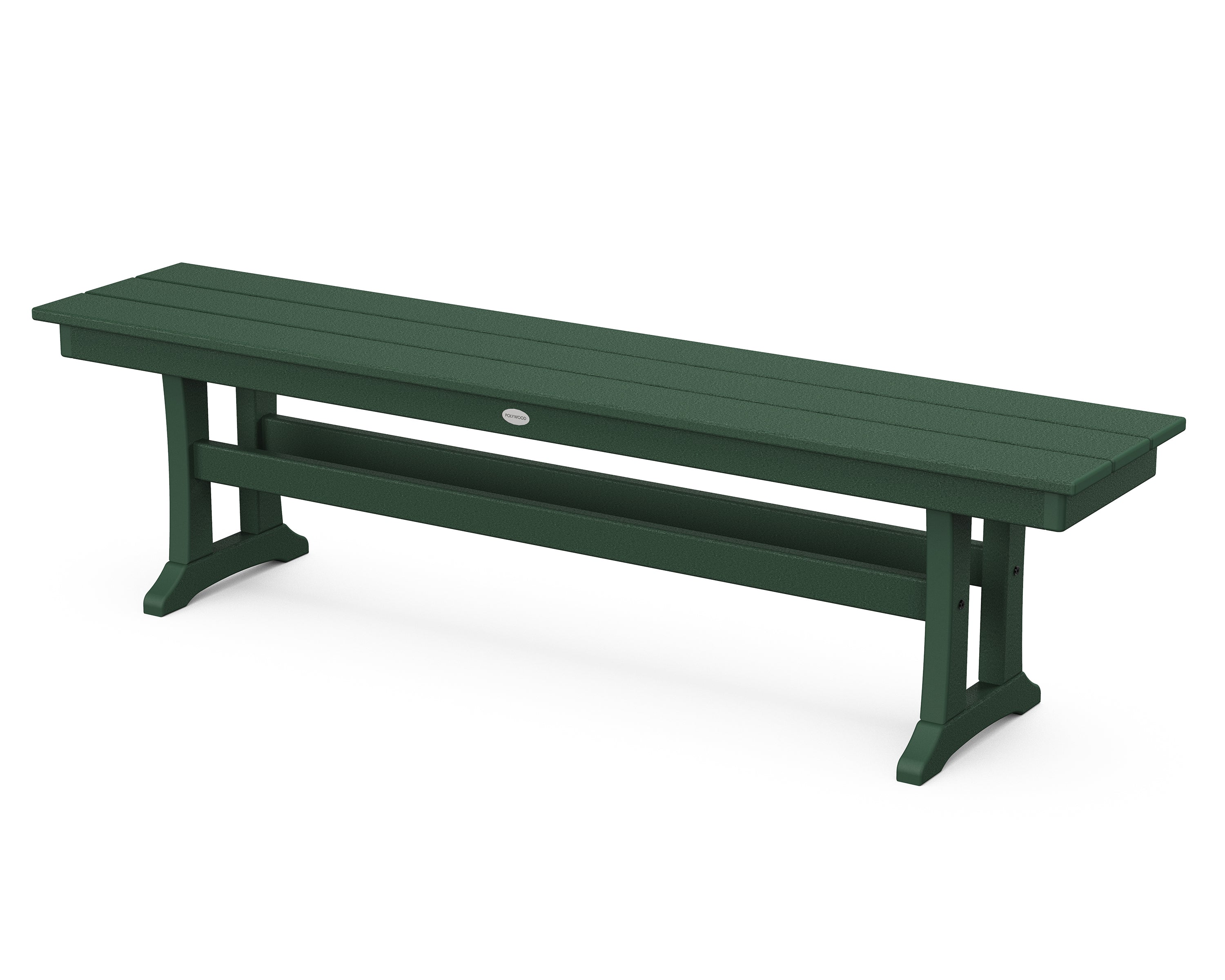 POLYWOOD® Farmhouse Trestle 65" Bench in Green