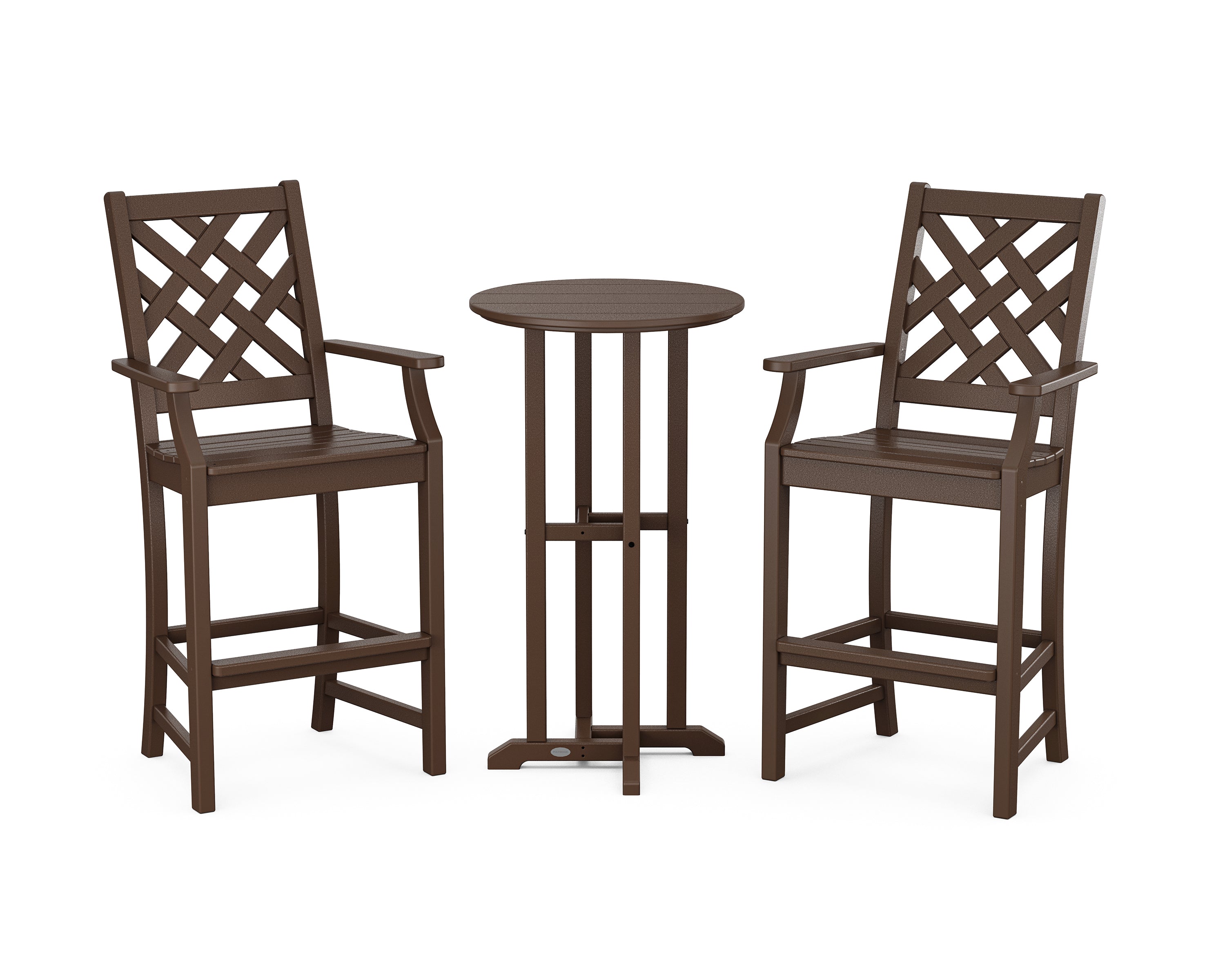 Country Living Wovendale 3-Piece Farmhouse Bar Set in Mahogany