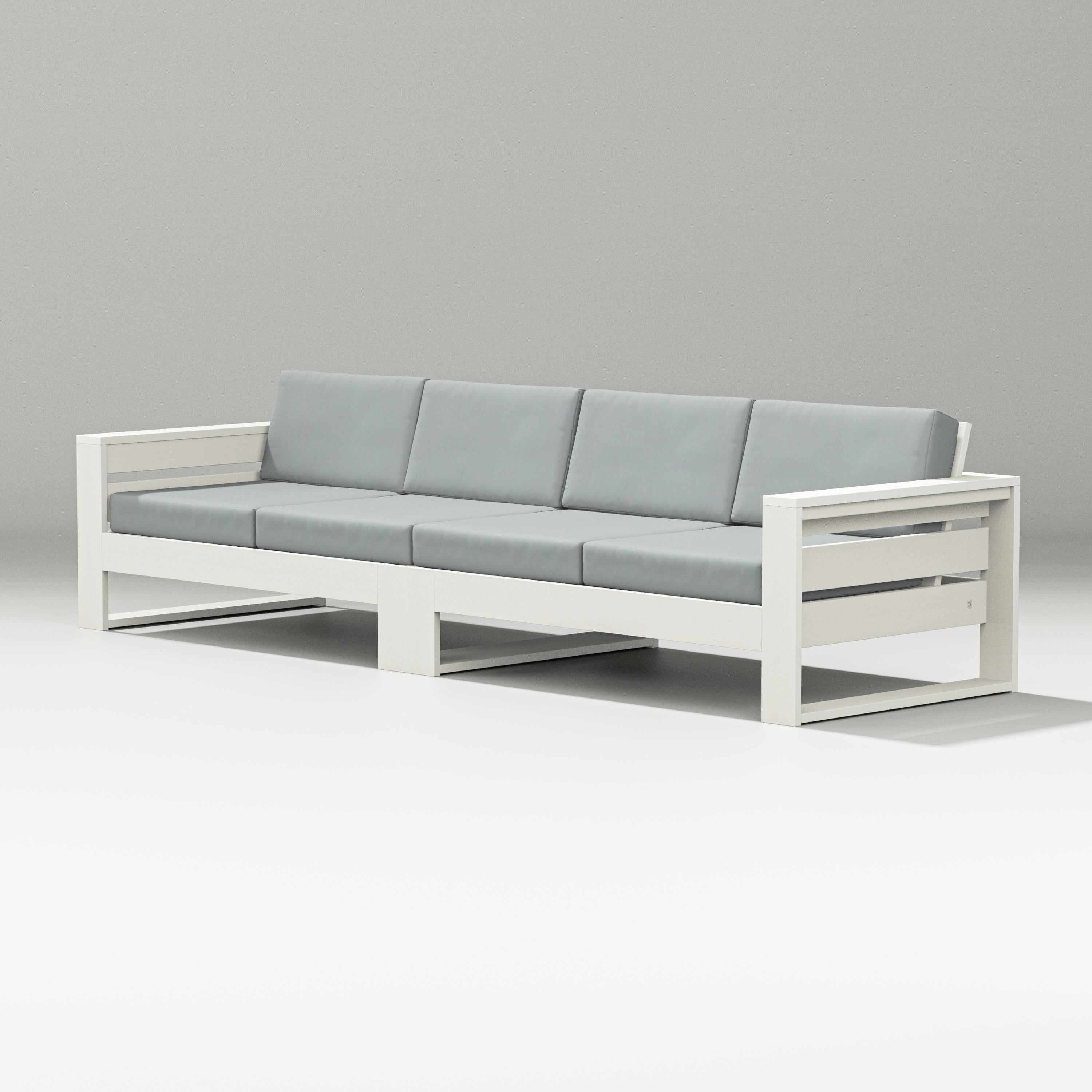 PW Designer Series Latitude Straight Sectional in Vintage White / Spa