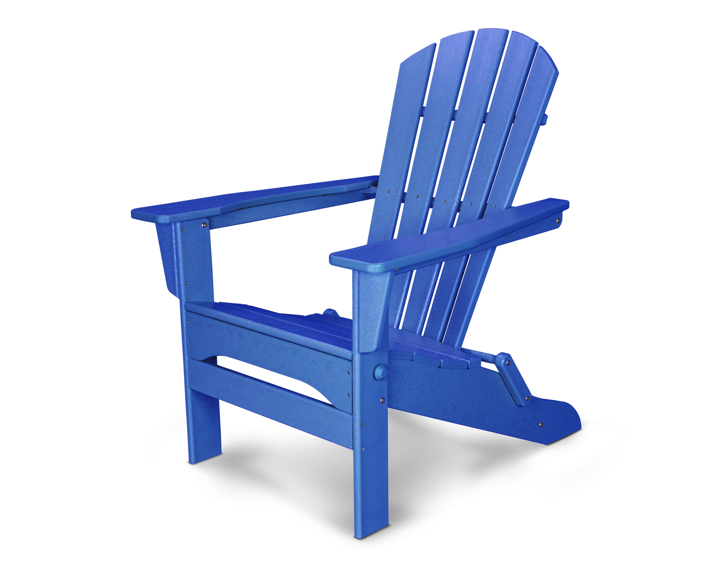 POLYWOOD Palm Coast Folding Adirondack in Pacific Blue