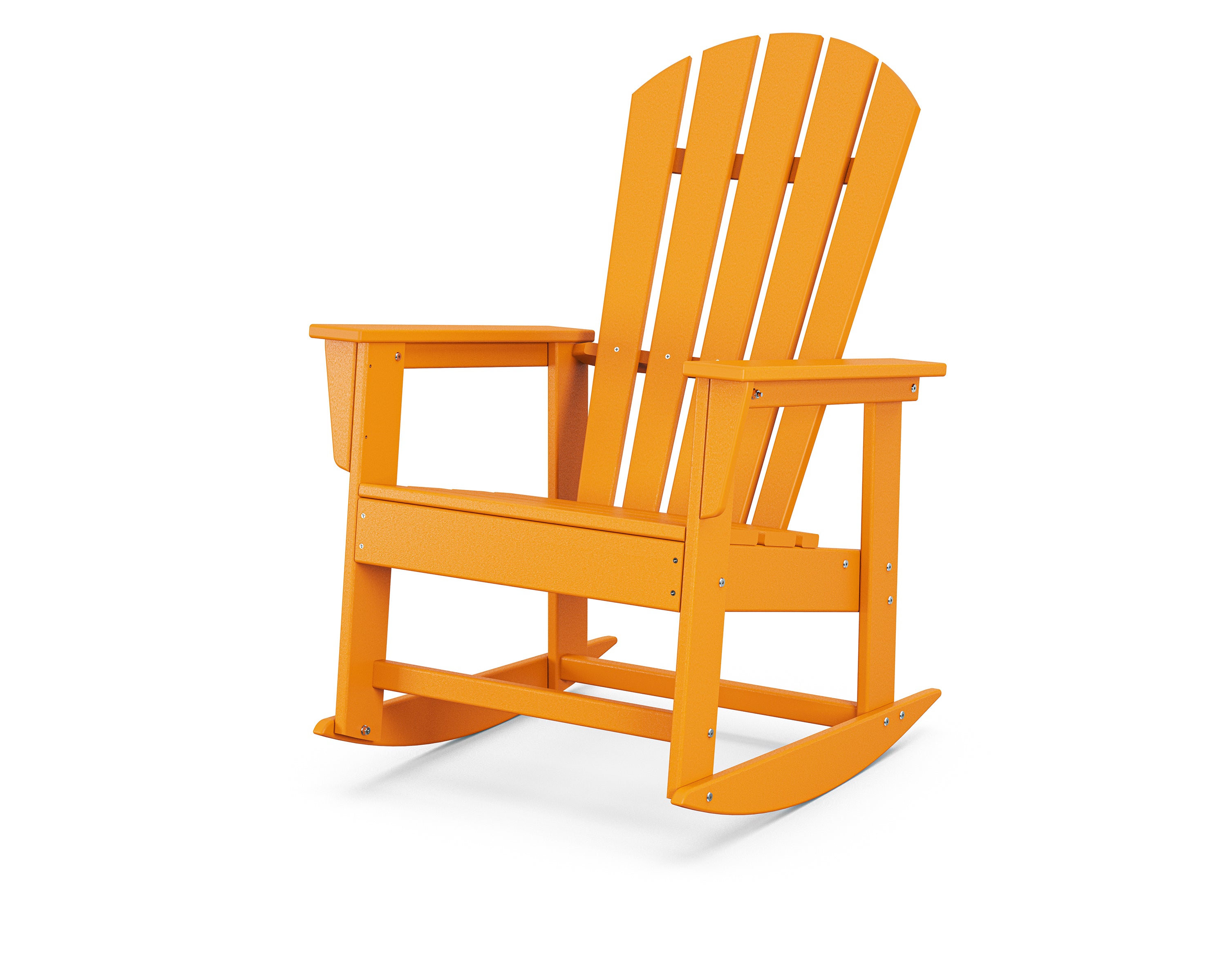 POLYWOOD South Beach Rocking Chair in Tangerine