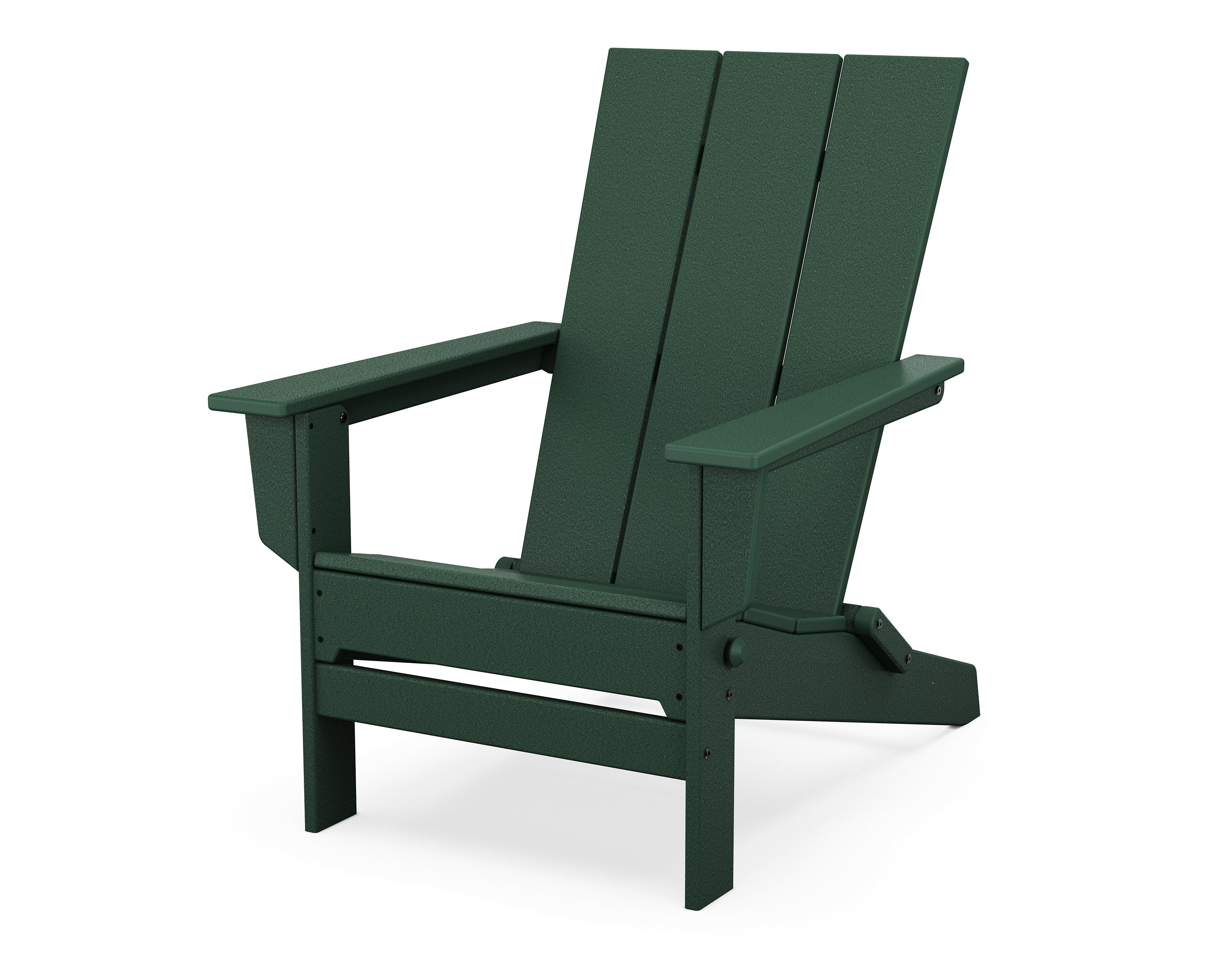 POLYWOOD Modern Studio Folding Adirondack Chair in Green