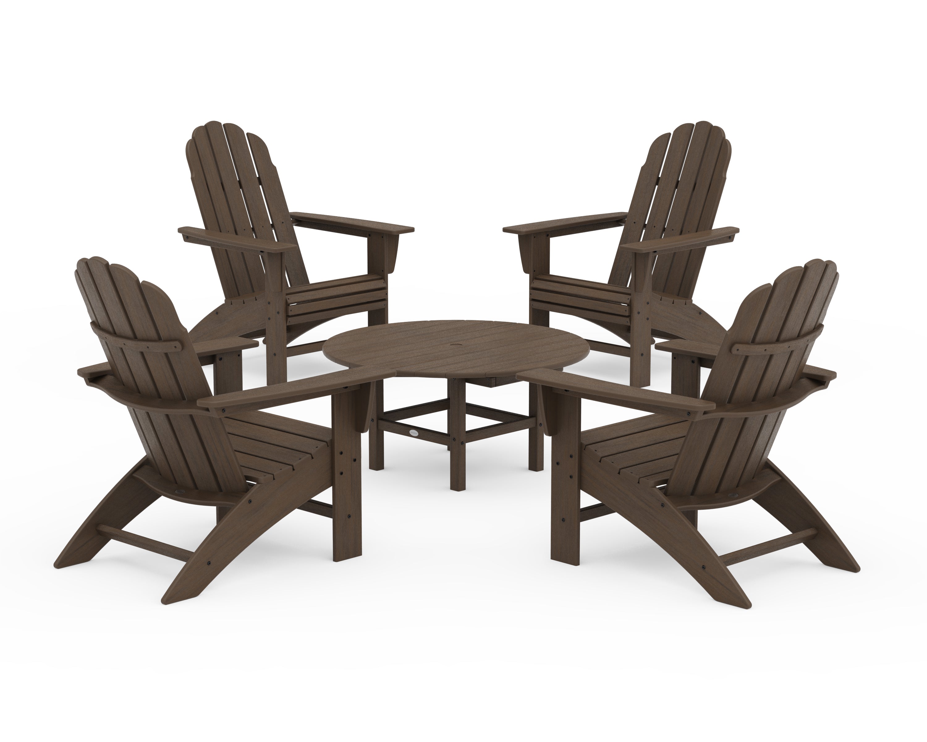 POLYWOOD Vineyard 5-Piece Oversized Adirondack Set in Kona