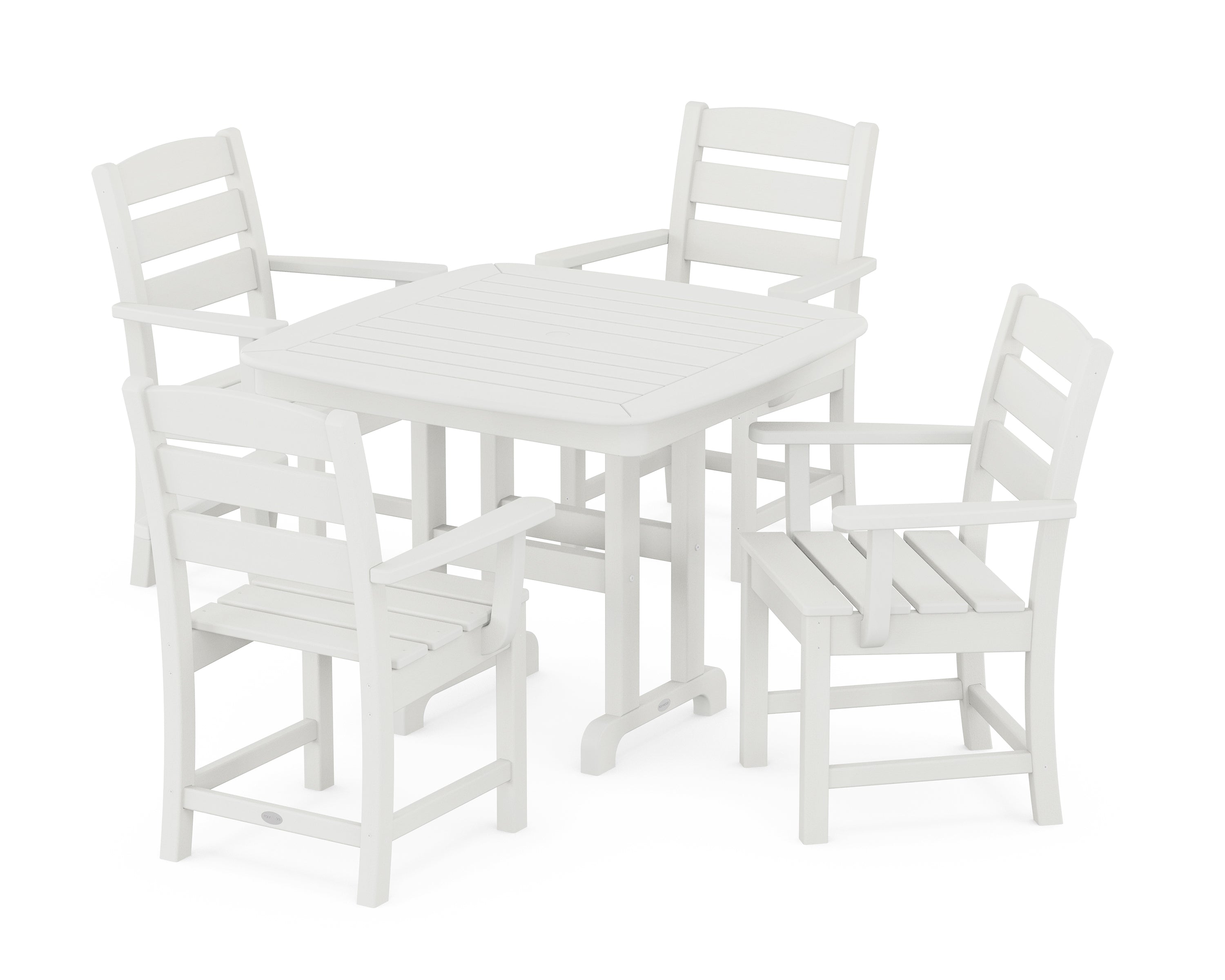 POLYWOOD® Lakeside 5-Piece Dining Set in Vintage White