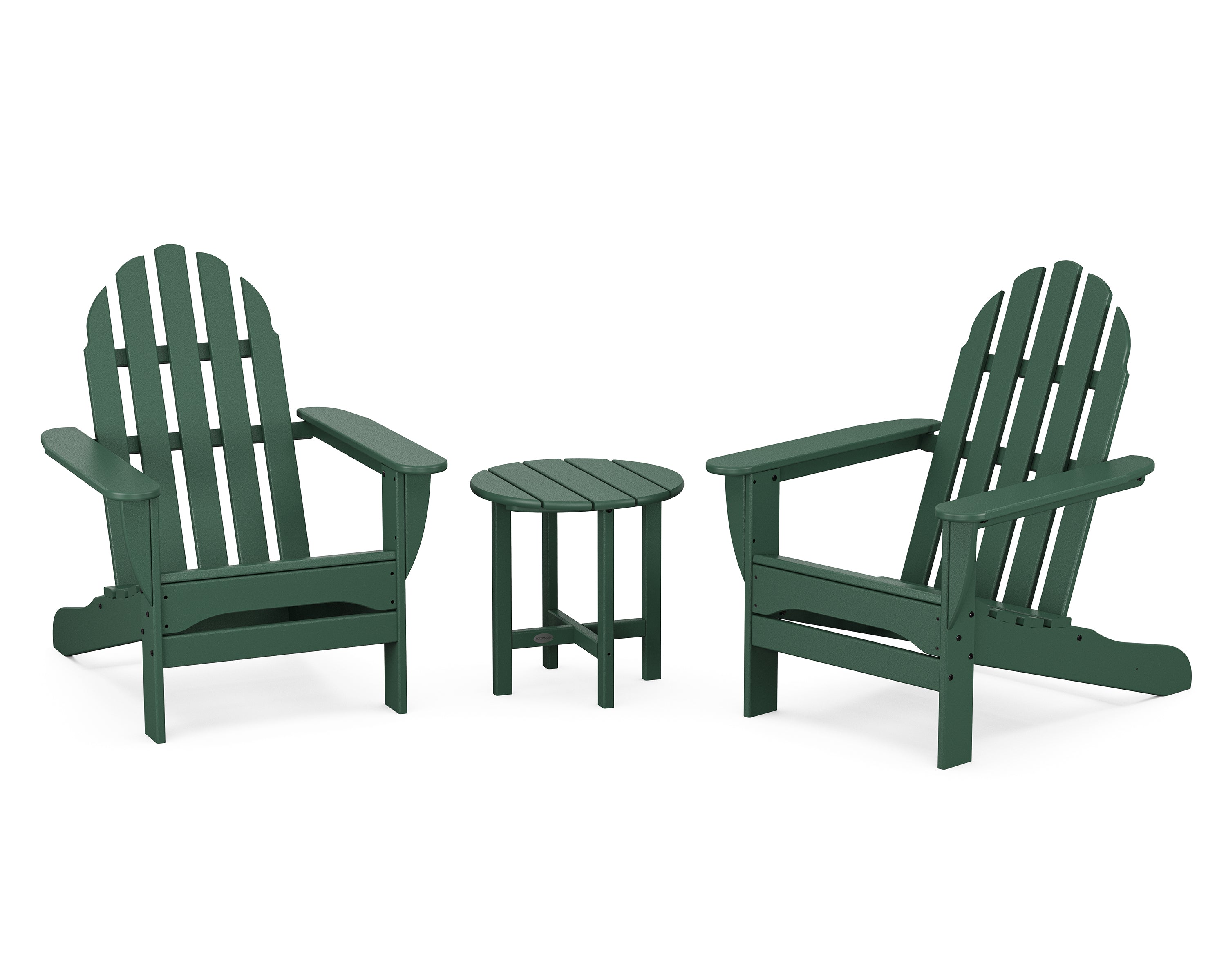POLYWOOD® Classic Adirondack 3-Piece Set in Green