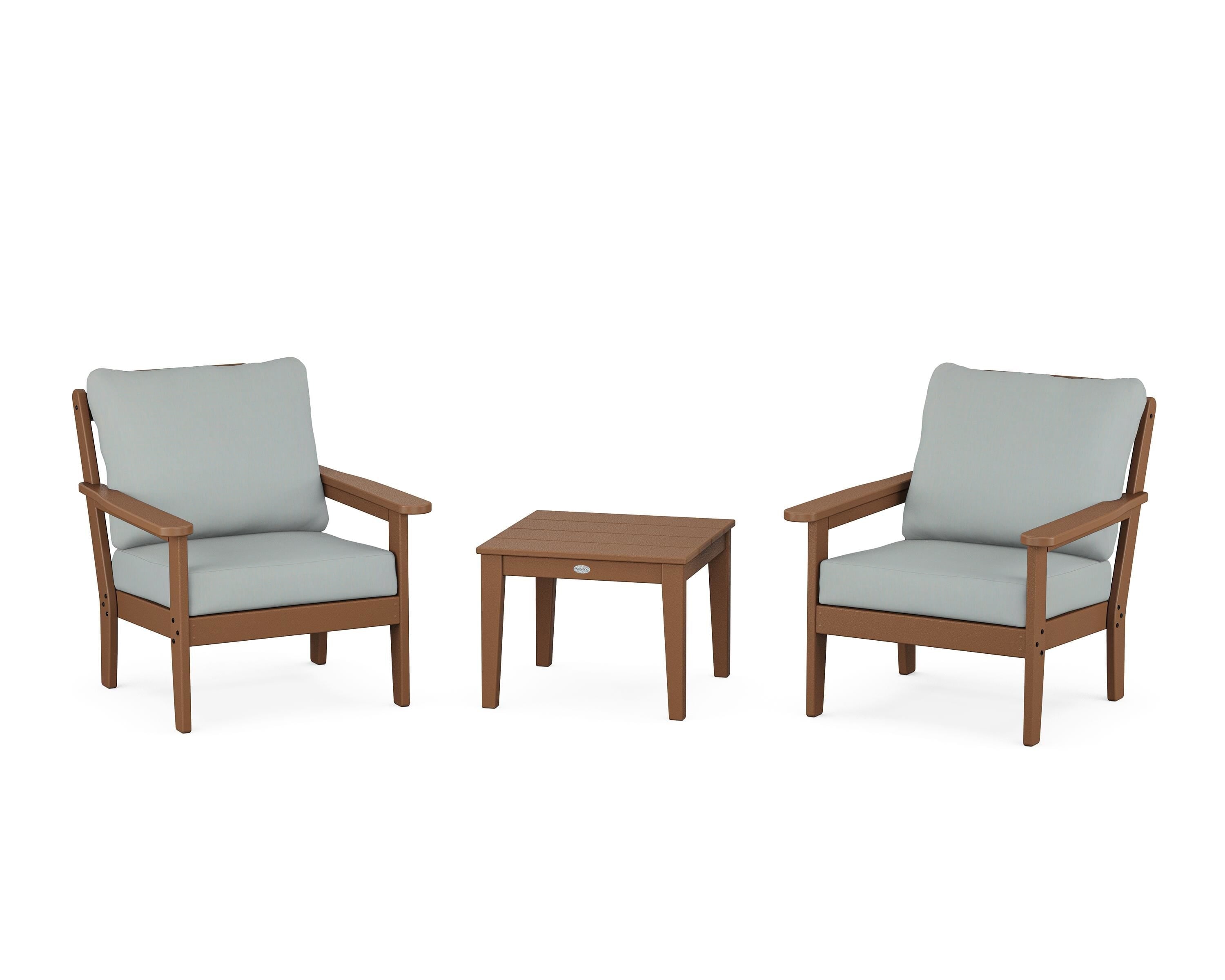 Country Living Cottage 3-Piece Deep Seating Set in Teak / Spa