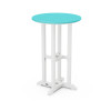 POLYWOOD Contempo 24" Round Counter Table in White / Aruba