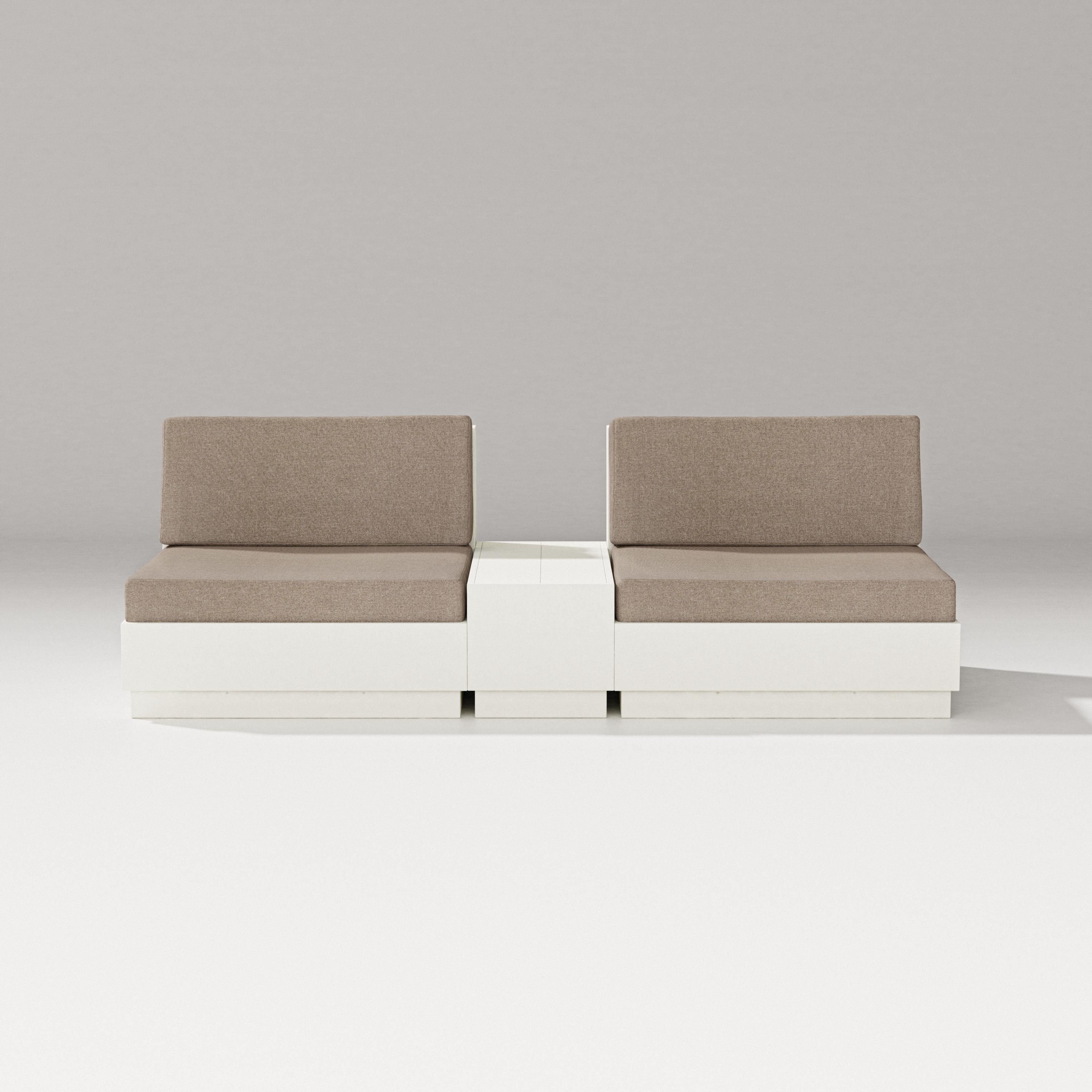 PW Designer Series Elevate Lounge Chair Set in Vintage White / Spiced Burlap