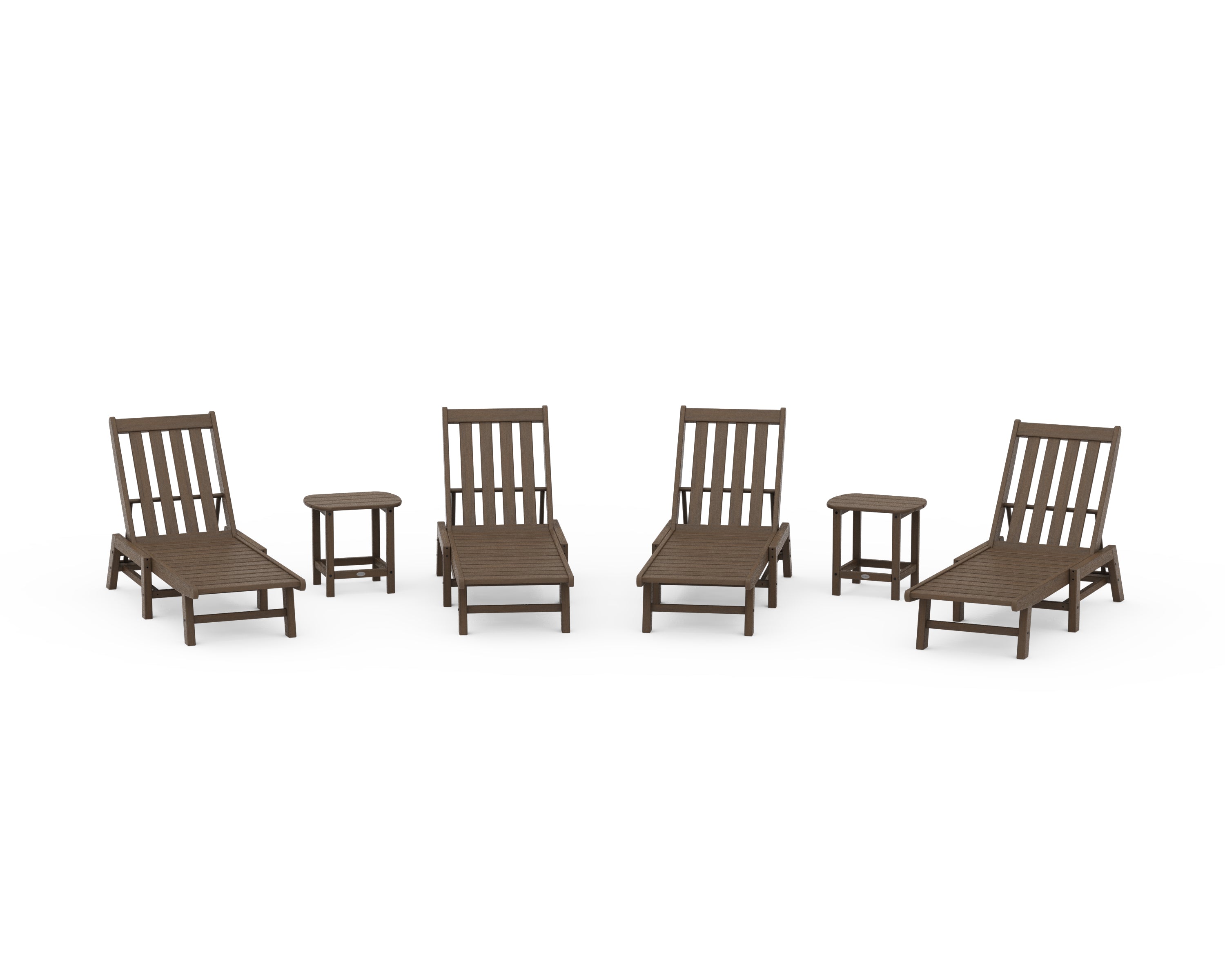 POLYWOOD Vineyard 6-Piece Chaise Set in Kona