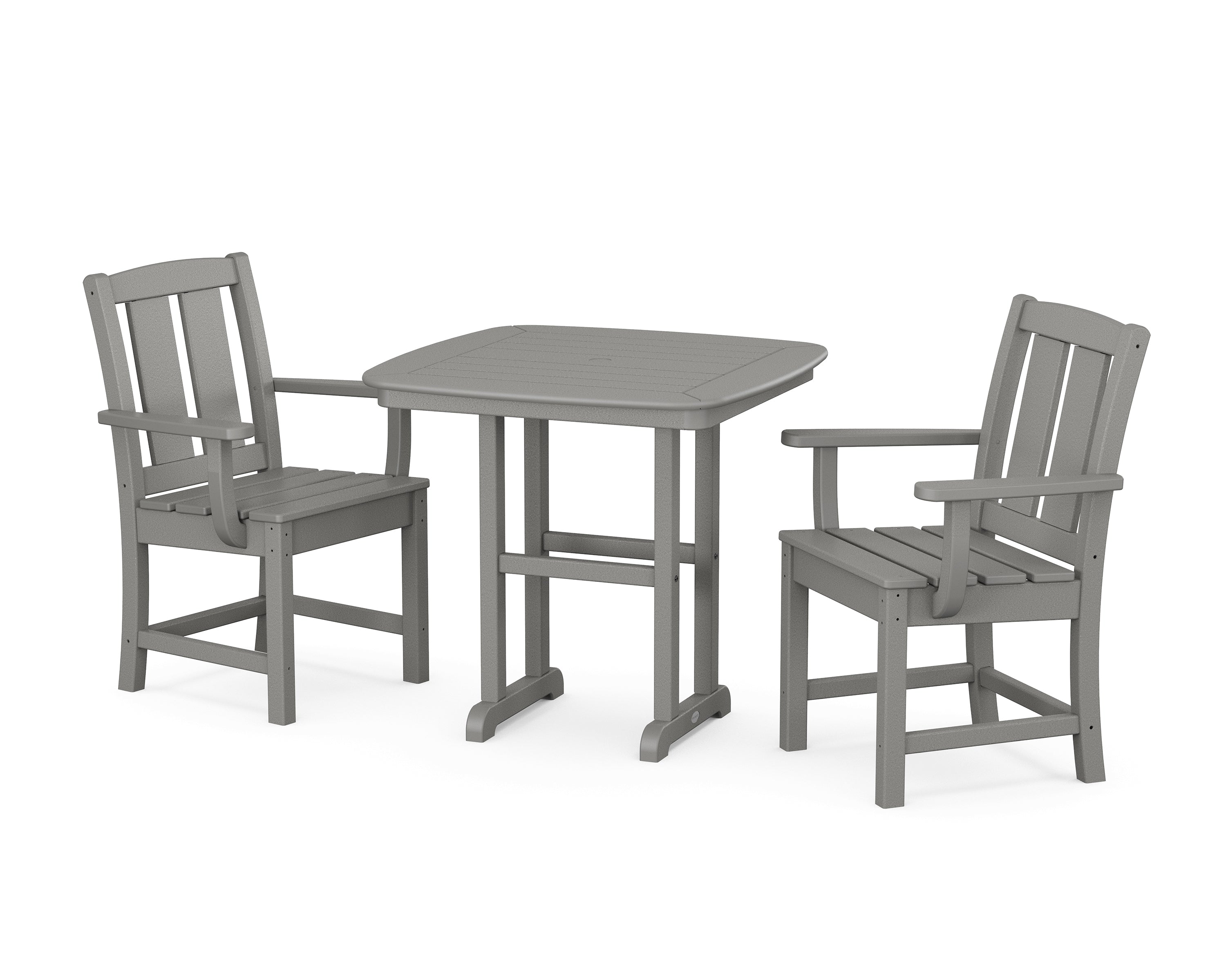 POLYWOOD Mission 3-Piece Dining Set in Slate Grey