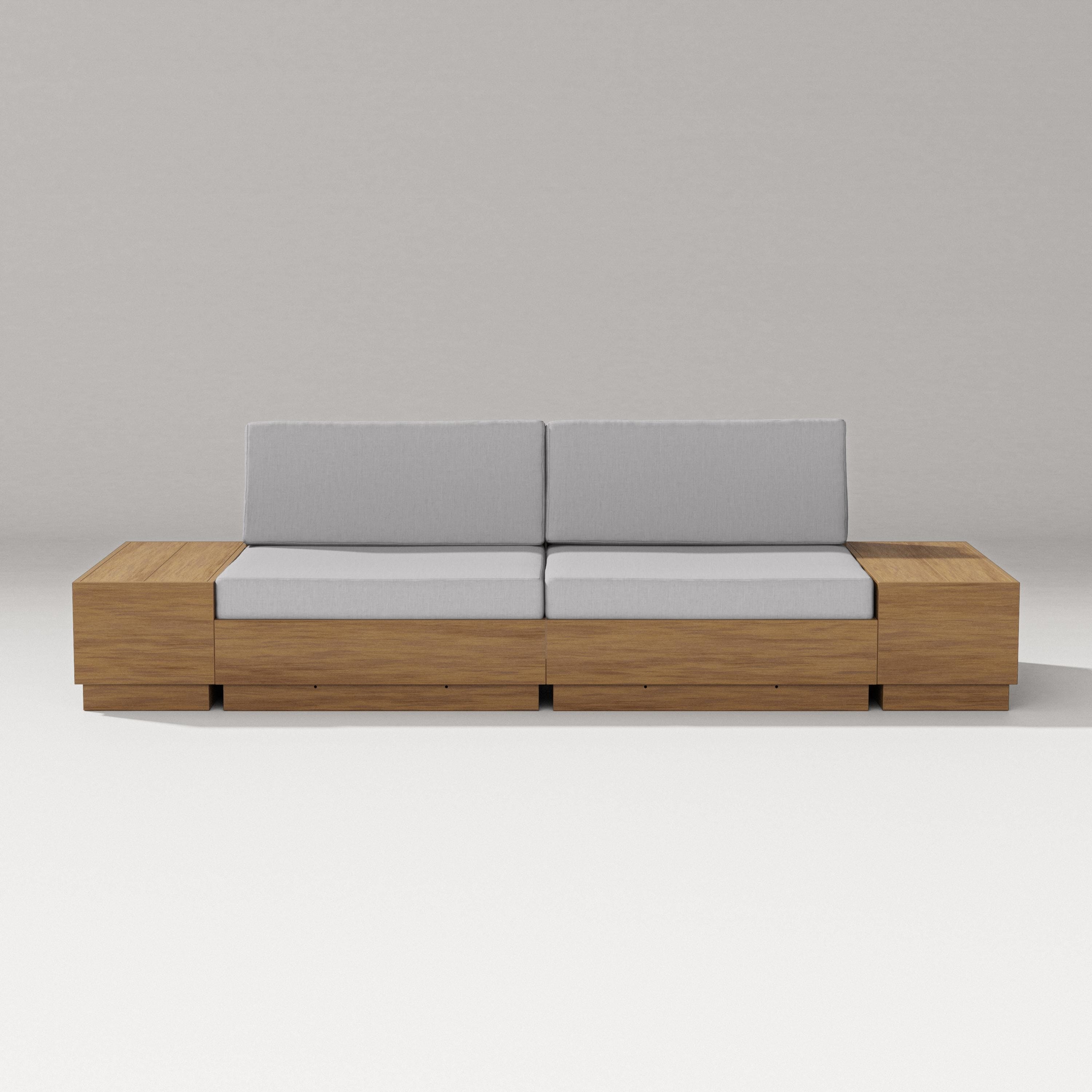 PW Designer Series Elevate 4-Piece Loveseat Sectional in Natural / Granite