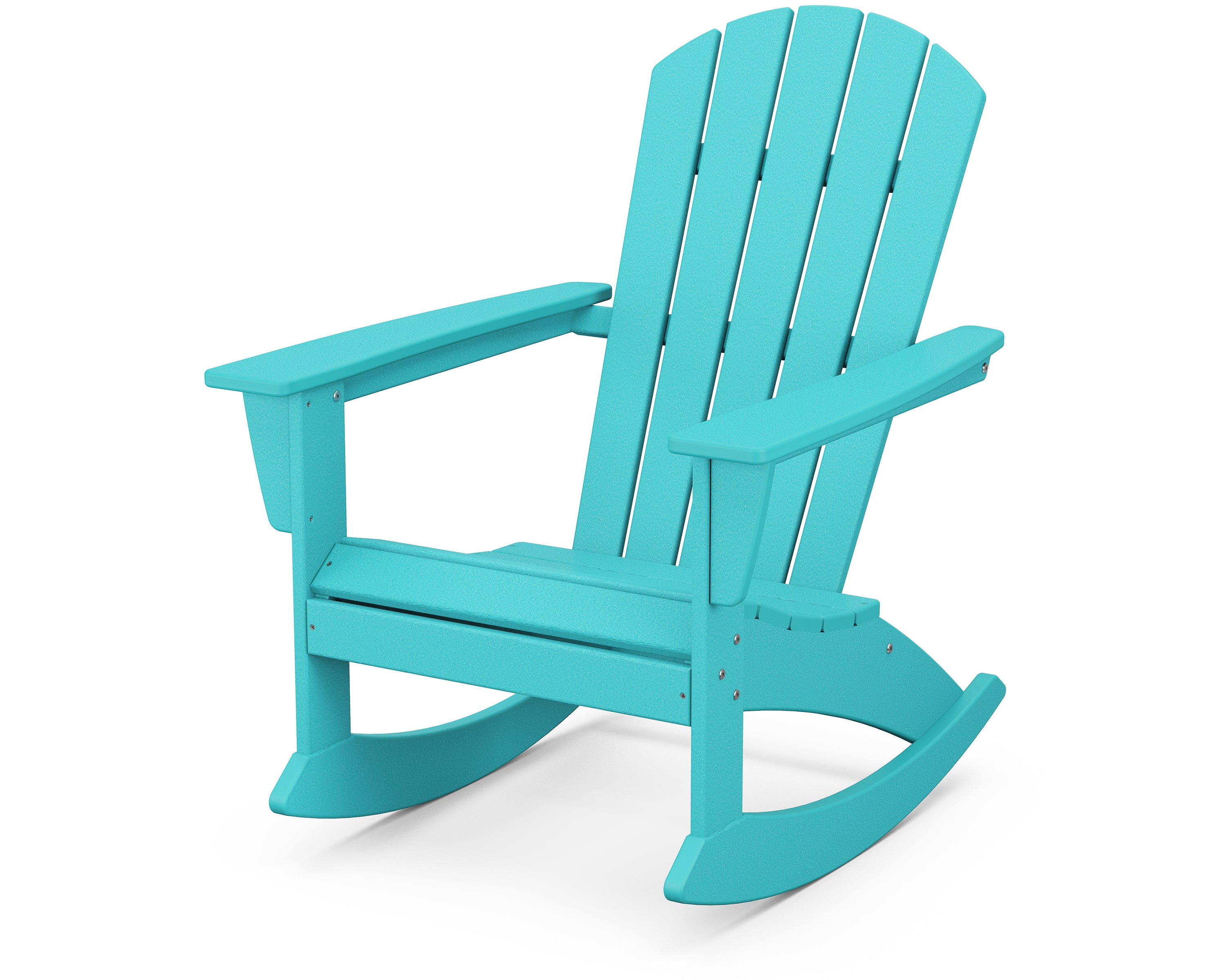 POLYWOOD Nautical Adirondack Rocking Chair in Aruba