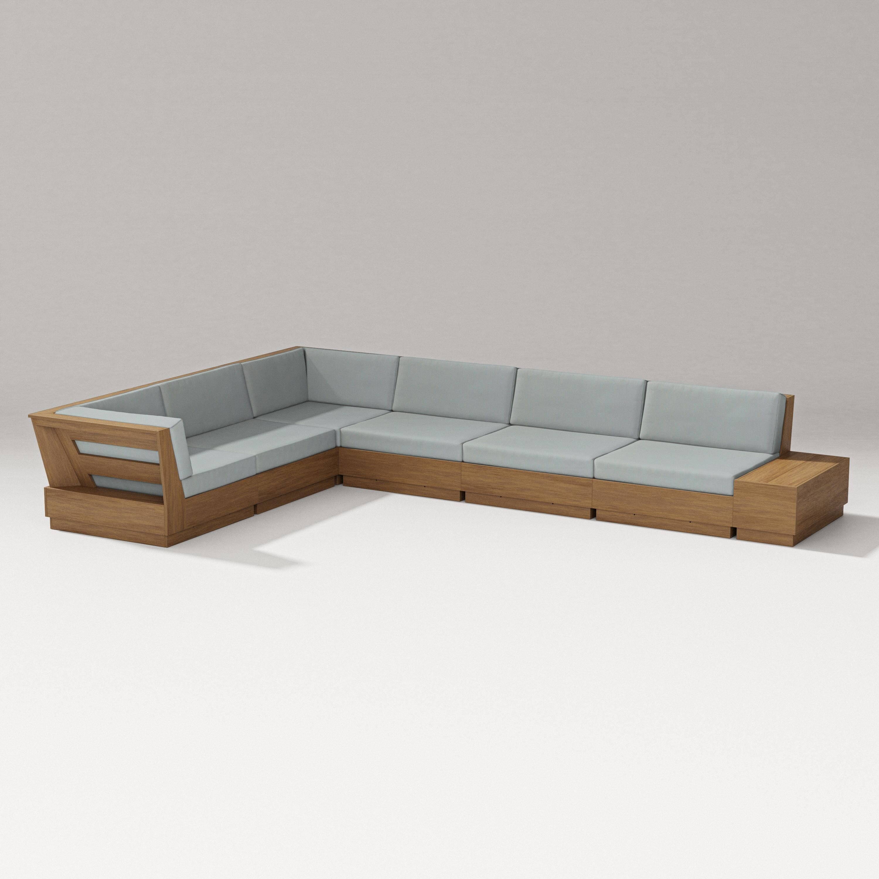 PW Designer Series Elevate 7-Piece Corner Sectional in Natural / Spa