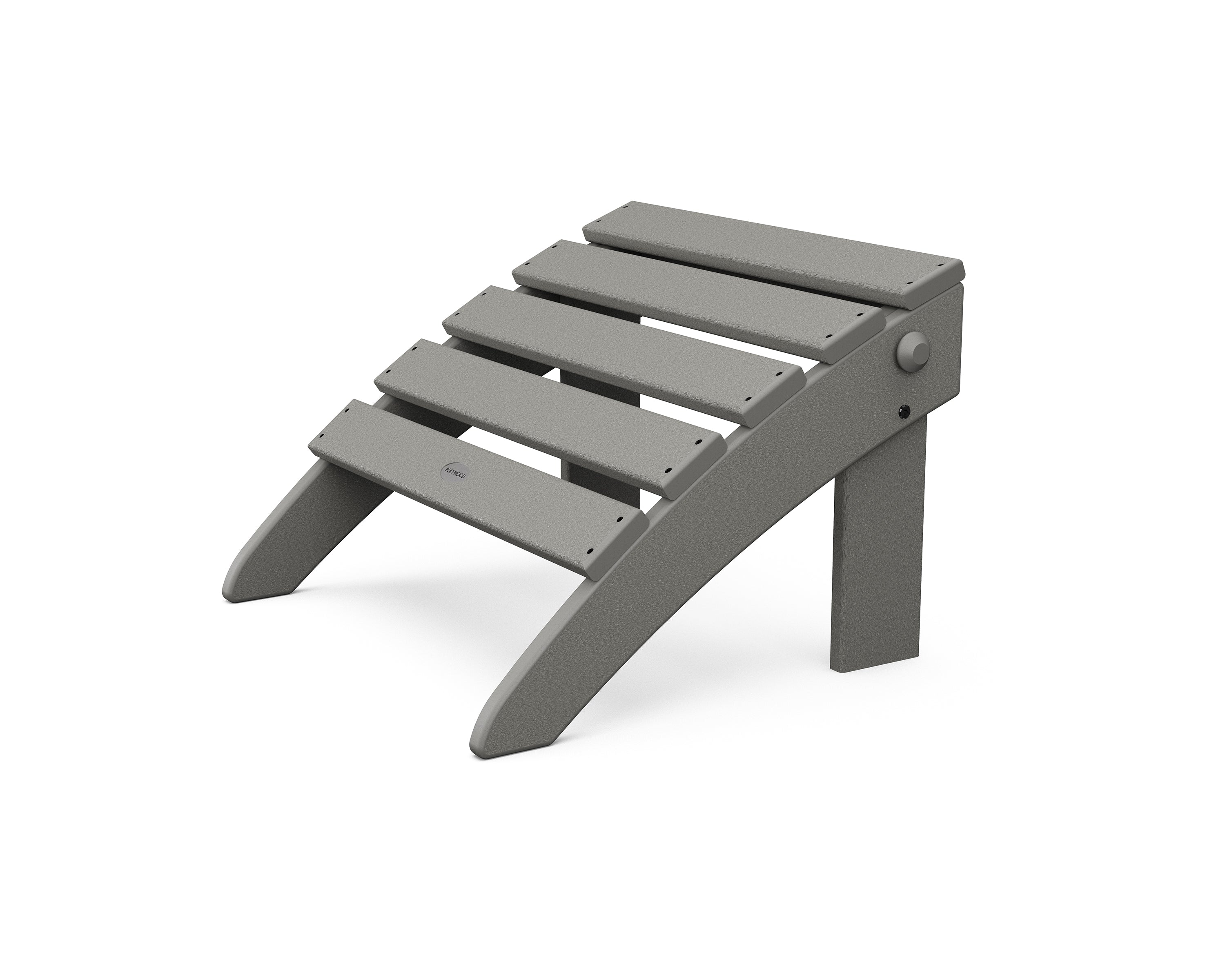 POLYWOOD Classic Adirondack Folding Ottoman in Slate Grey