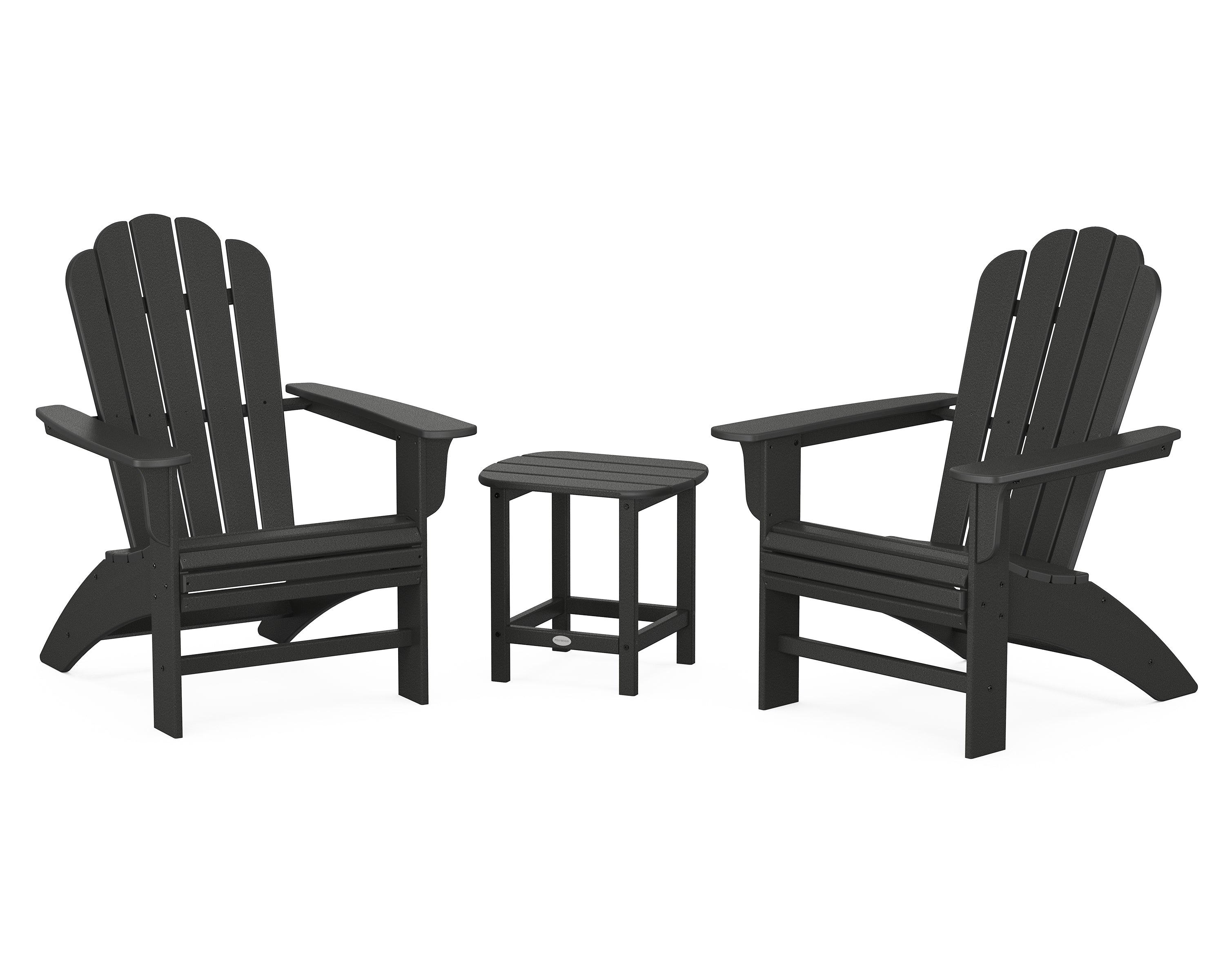 Country Living Country Living Curveback Adirondack Chair 3-Piece Set in Black
