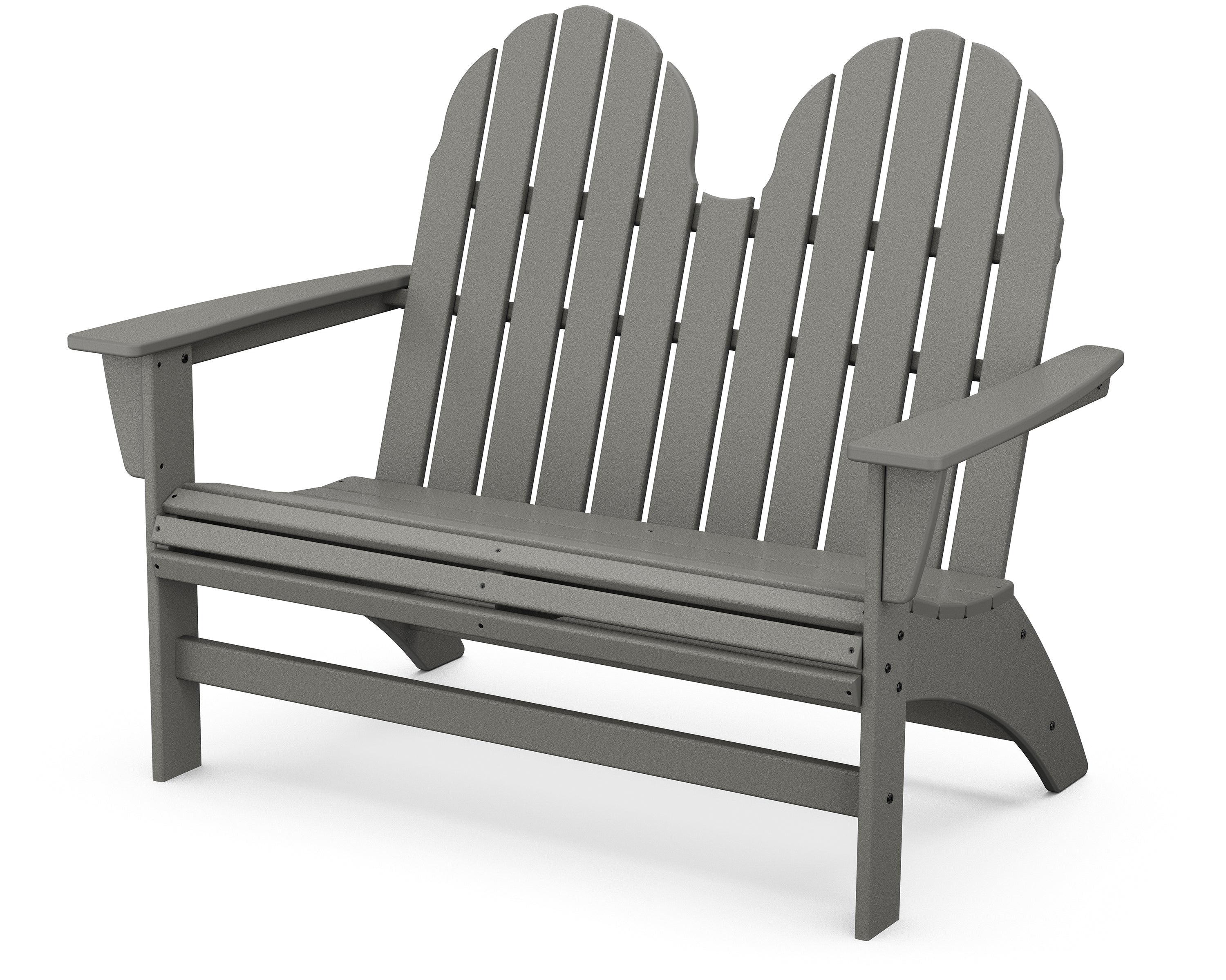 POLYWOOD Vineyard 48" Adirondack Bench in Slate Grey