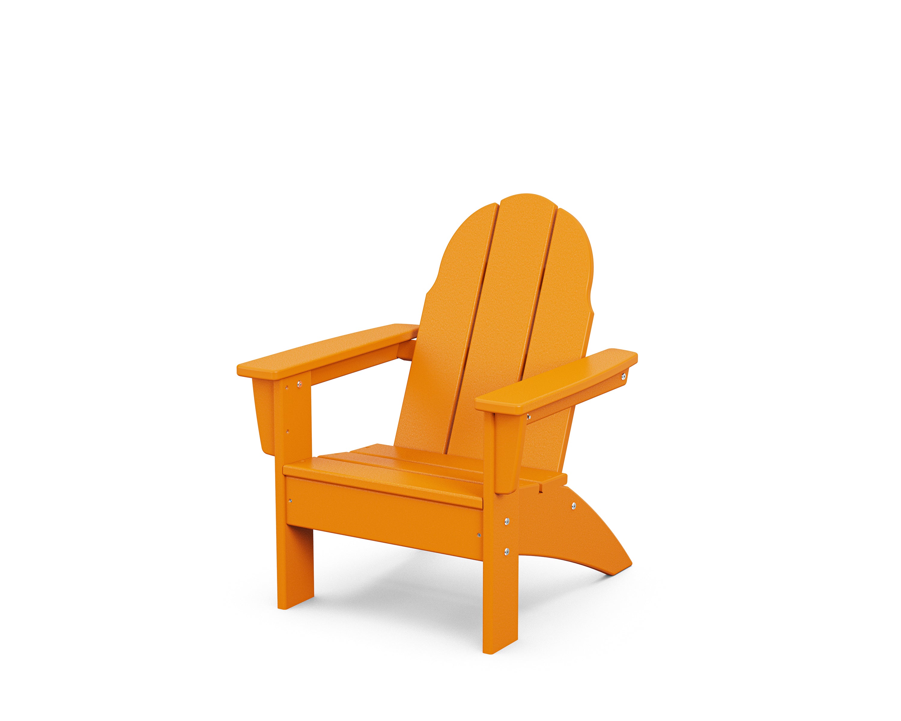 POLYWOOD Kids Vineyard Adirondack Chair in Tangerine