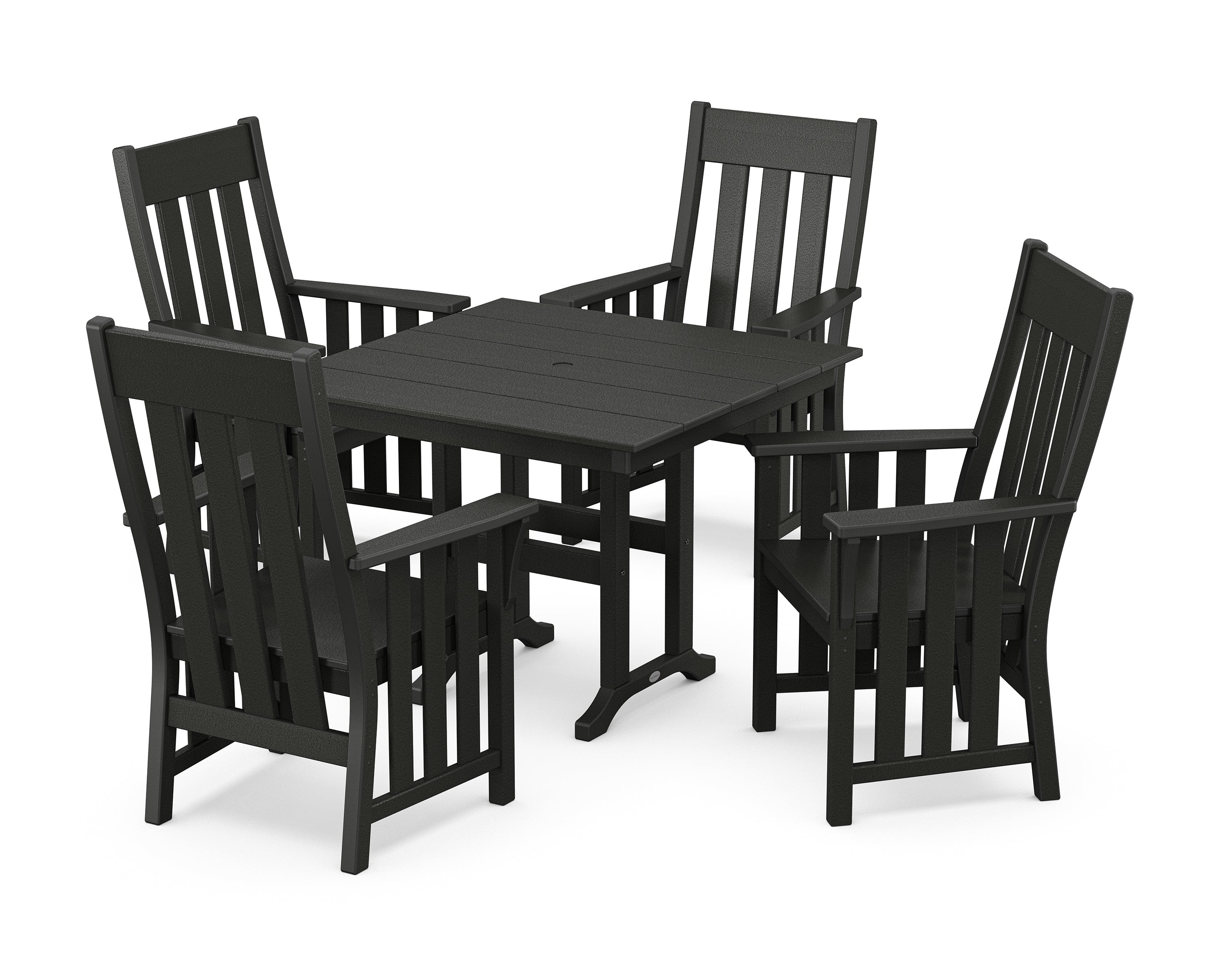 Martha Stewart by POLYWOOD Acadia 5-Piece Farmhouse Dining Set in Sand