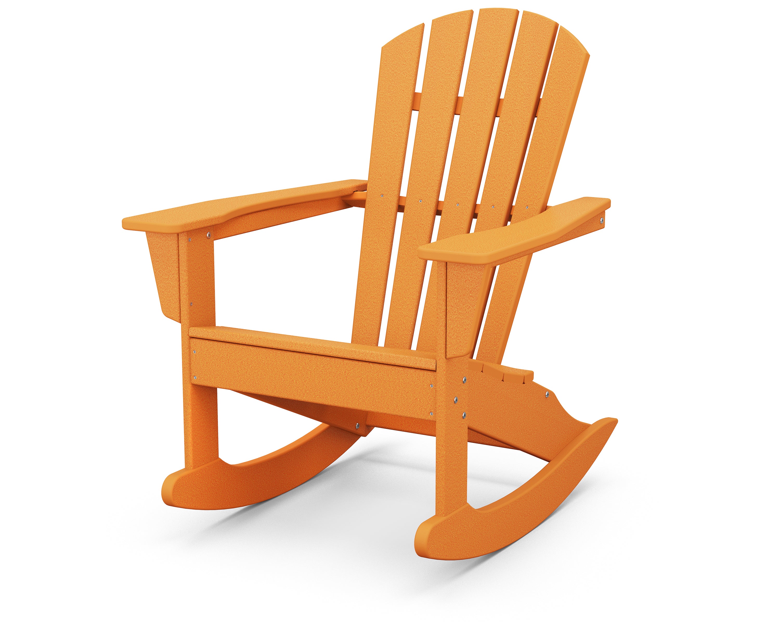POLYWOOD Palm Coast Adirondack Rocking Chair in Tangerine