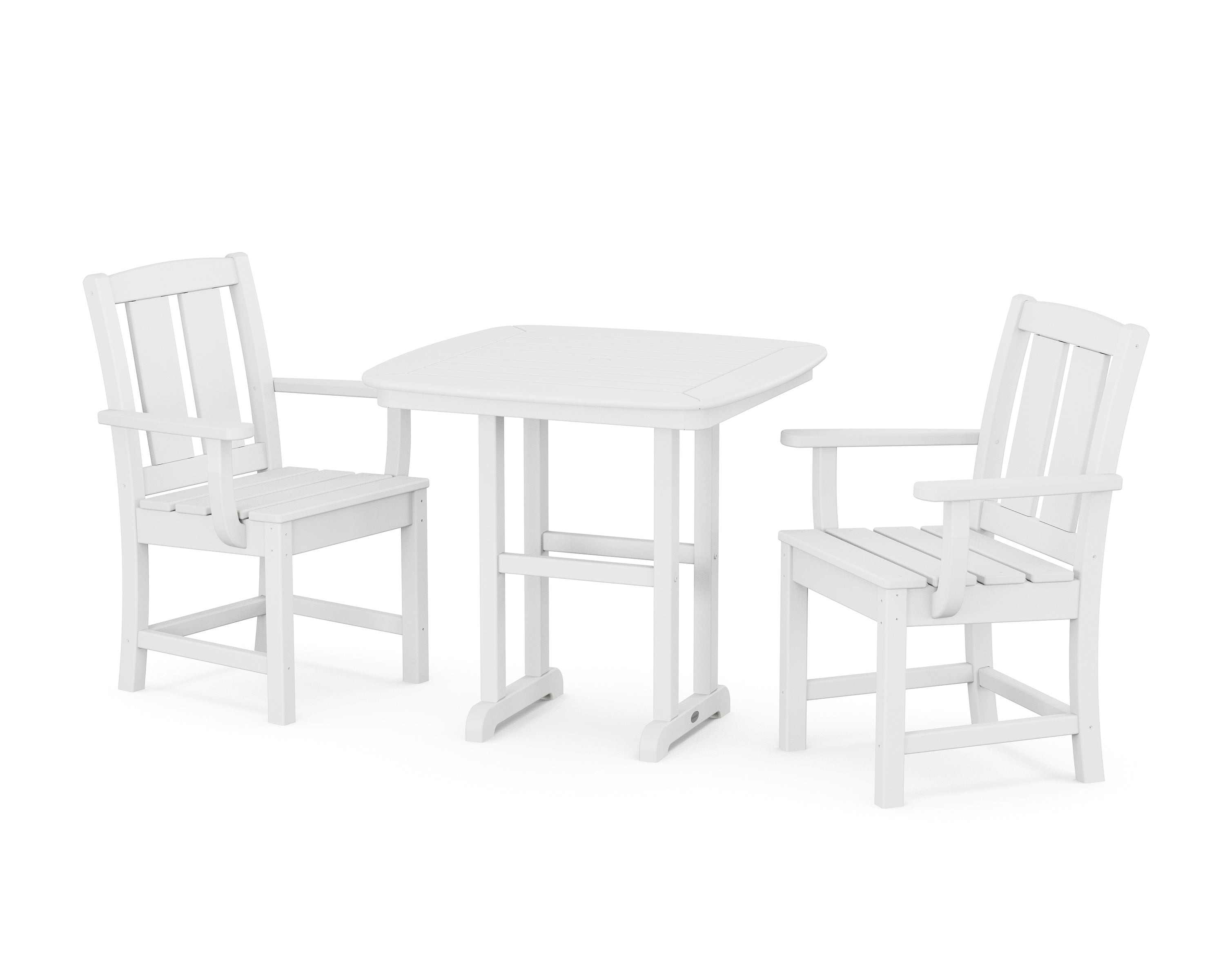 POLYWOOD Mission 3-Piece Dining Set in White