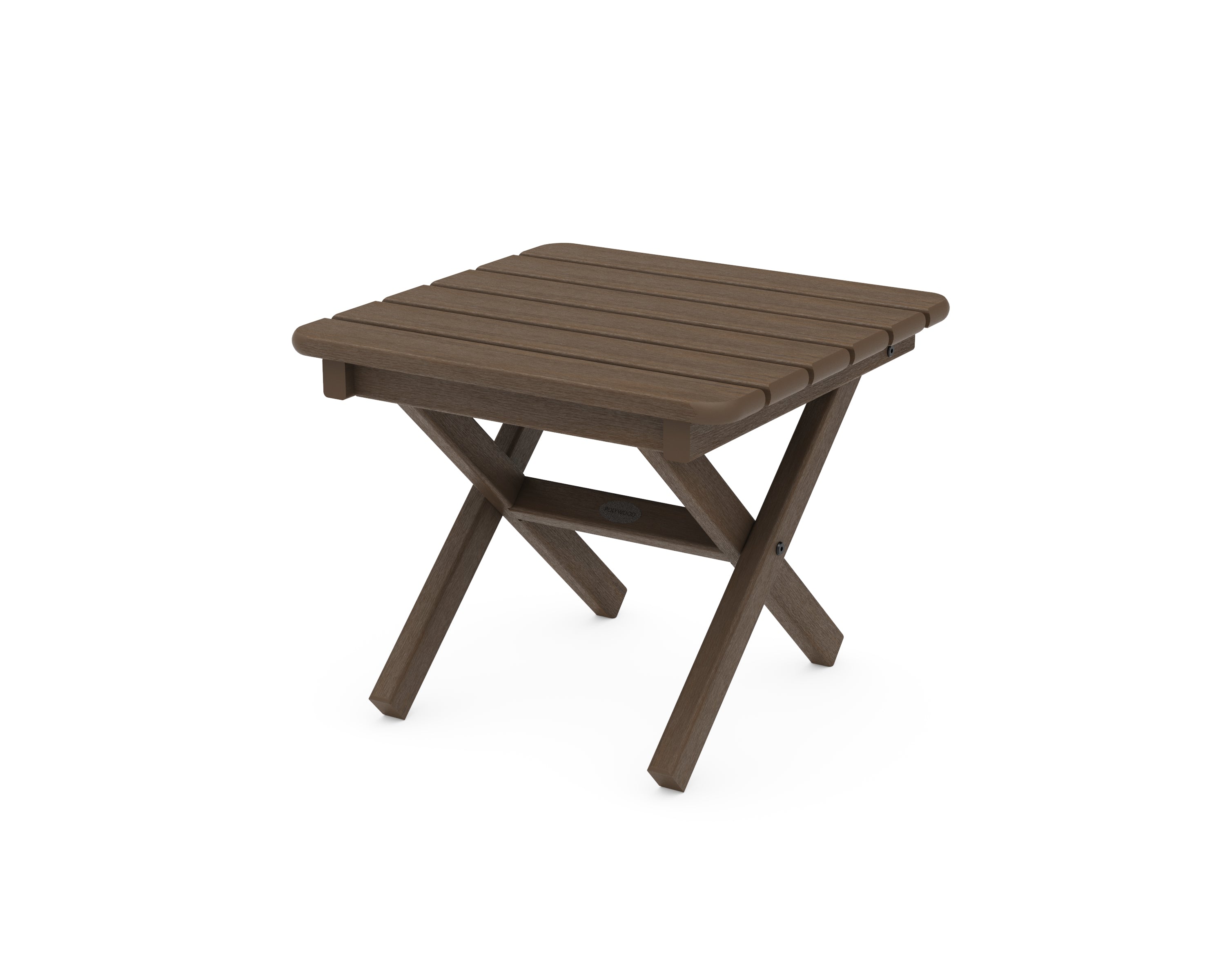 POLYWOOD Square 18" Folding Side Table in Kona