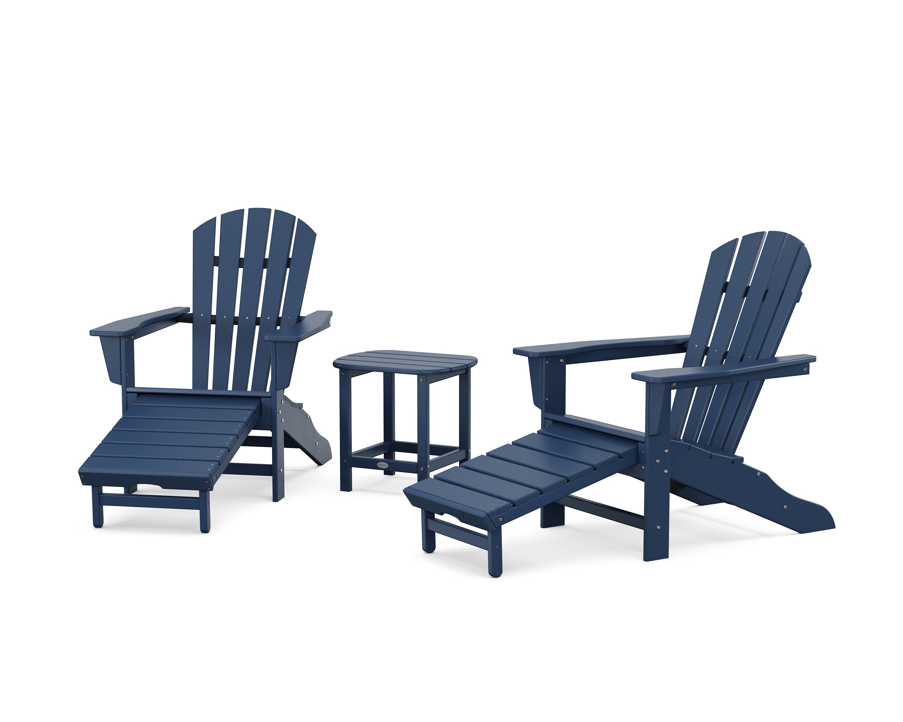 POLYWOOD Palm Coast Ultimate Adirondack 3-Piece Set in Navy