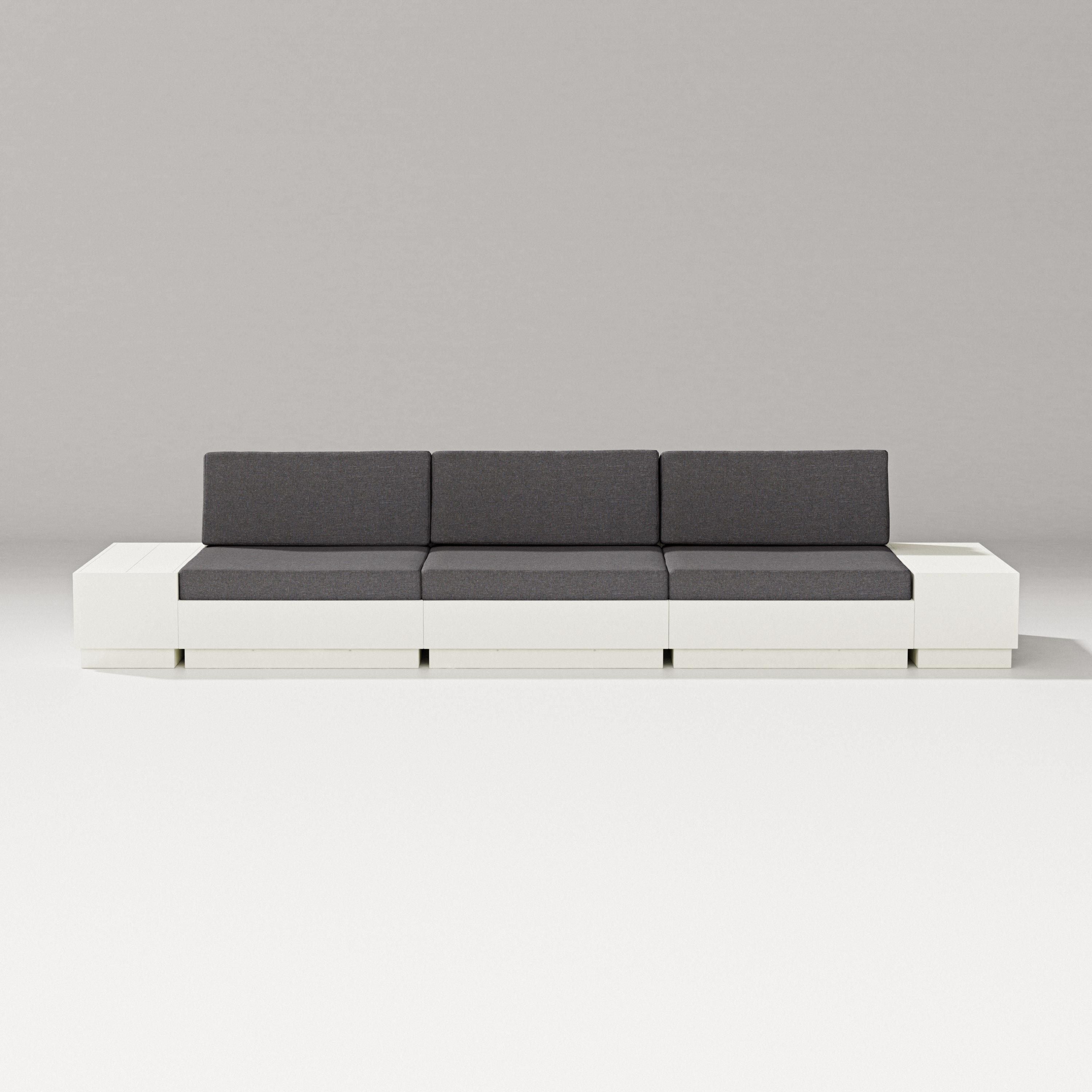 PW Designer Series Elevate Straight Sectional in Vintage White / Ash Charcoal