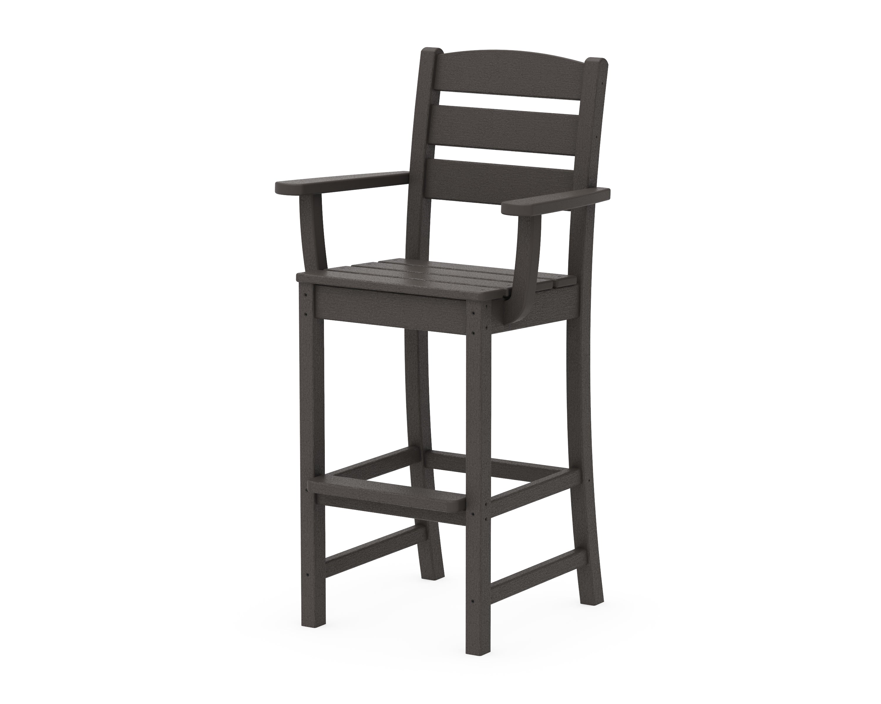 POLYWOOD Lakeside Bar Arm Chair in Vintage Coffee