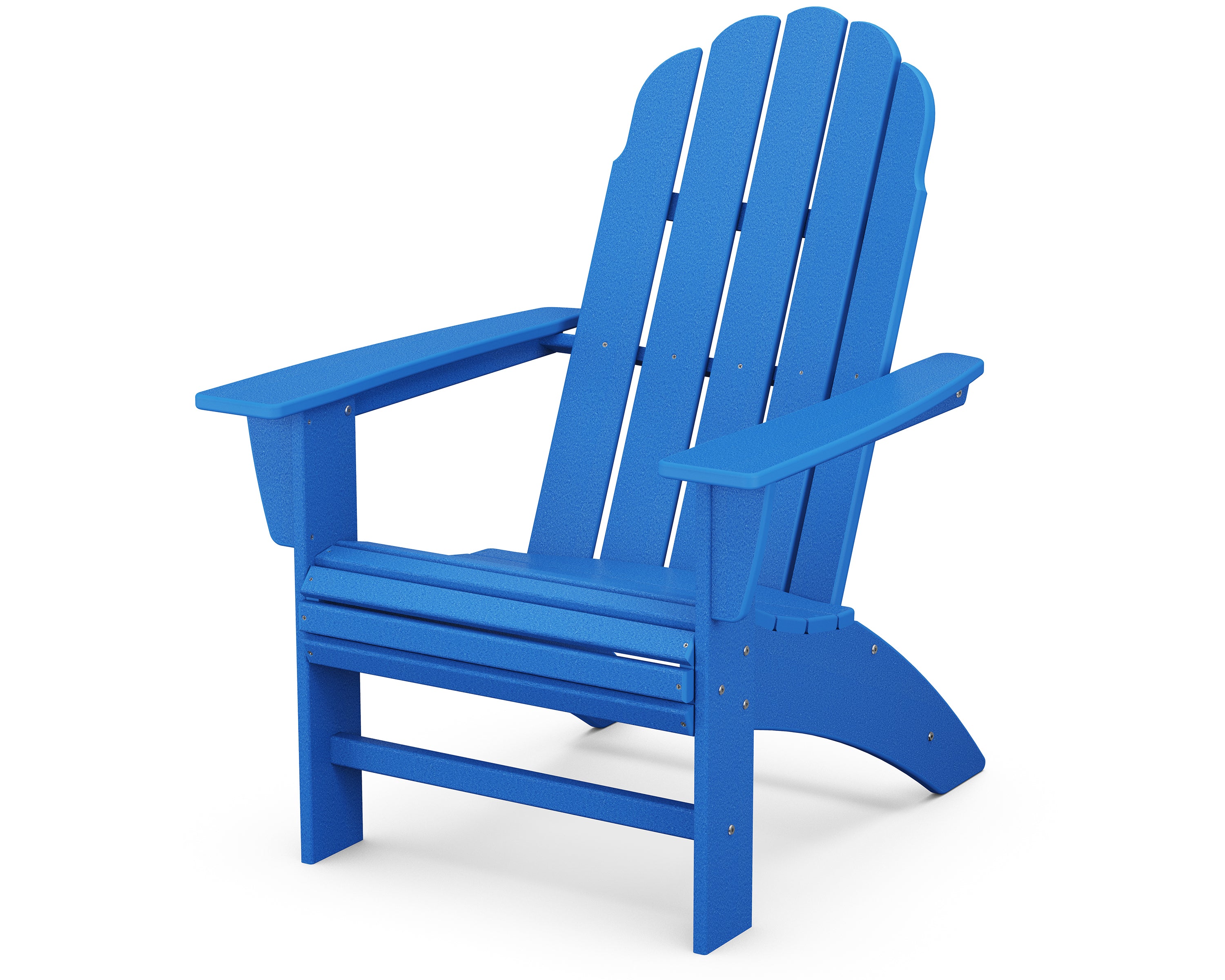 POLYWOOD Vineyard Curveback Adirondack Chair in Pacific Blue