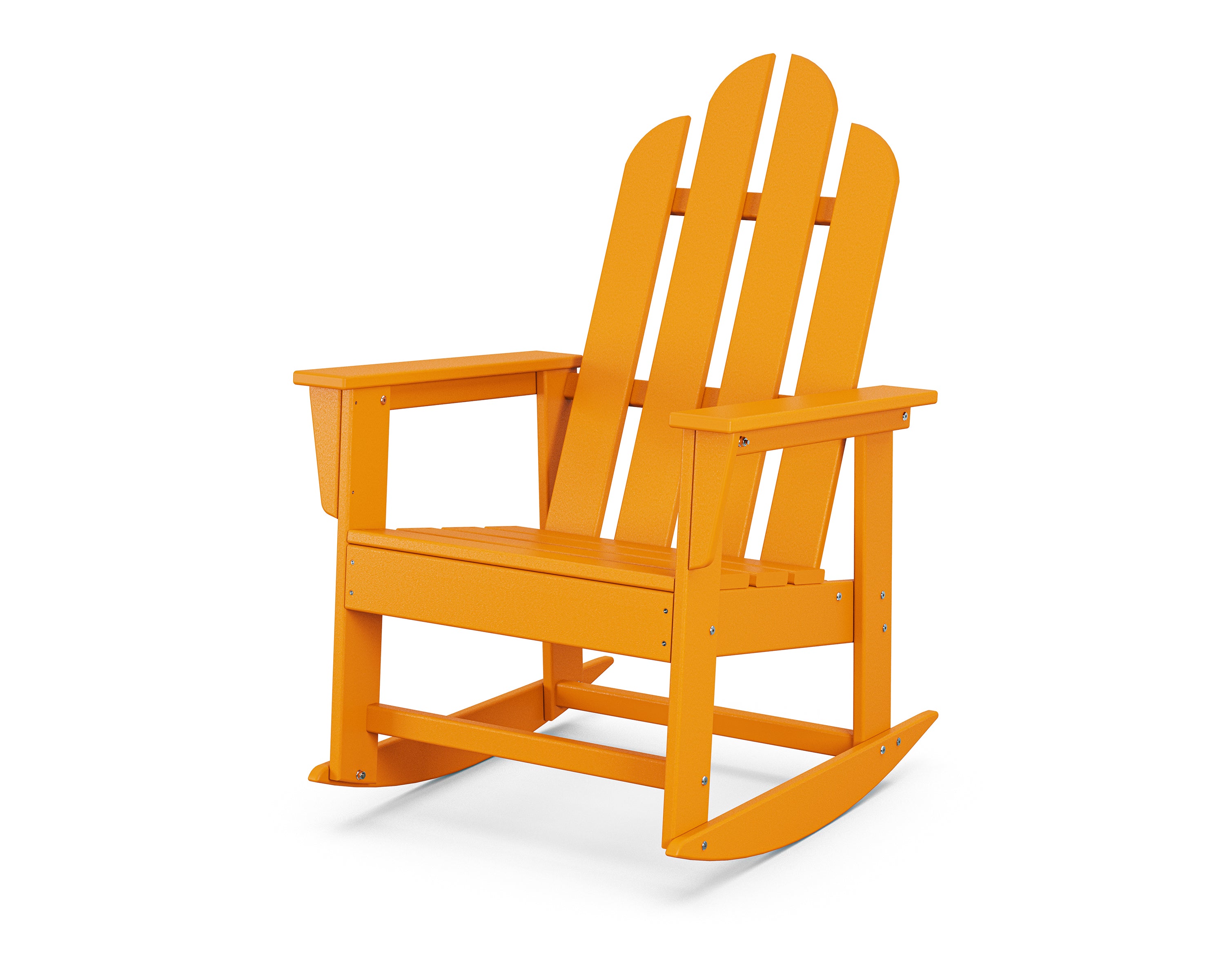 POLYWOOD Long Island Rocking Chair in Tangerine