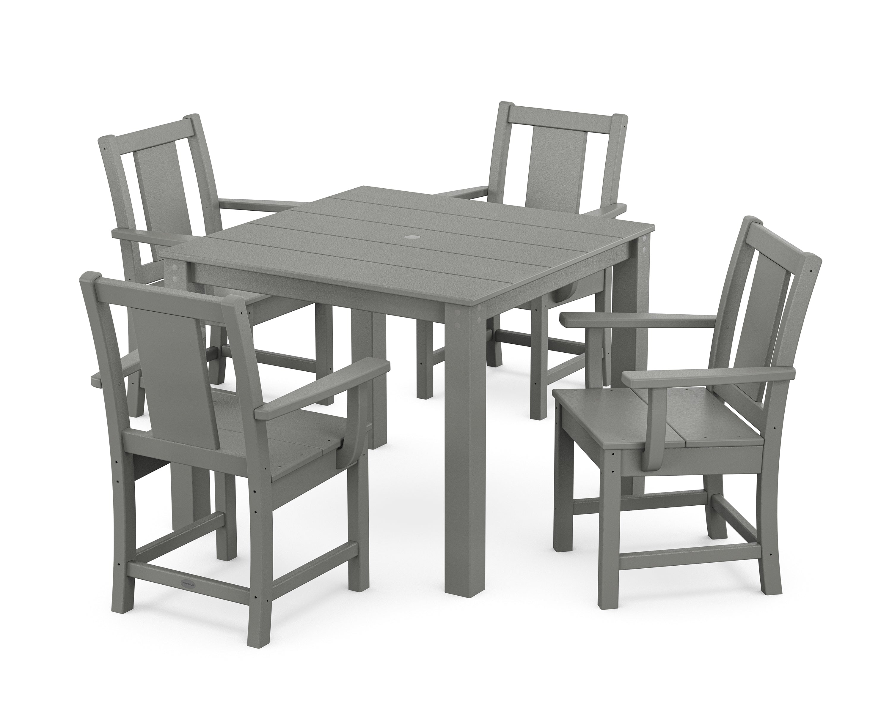 POLYWOOD Prairie 5-Piece Parsons Dining Set in Slate Grey