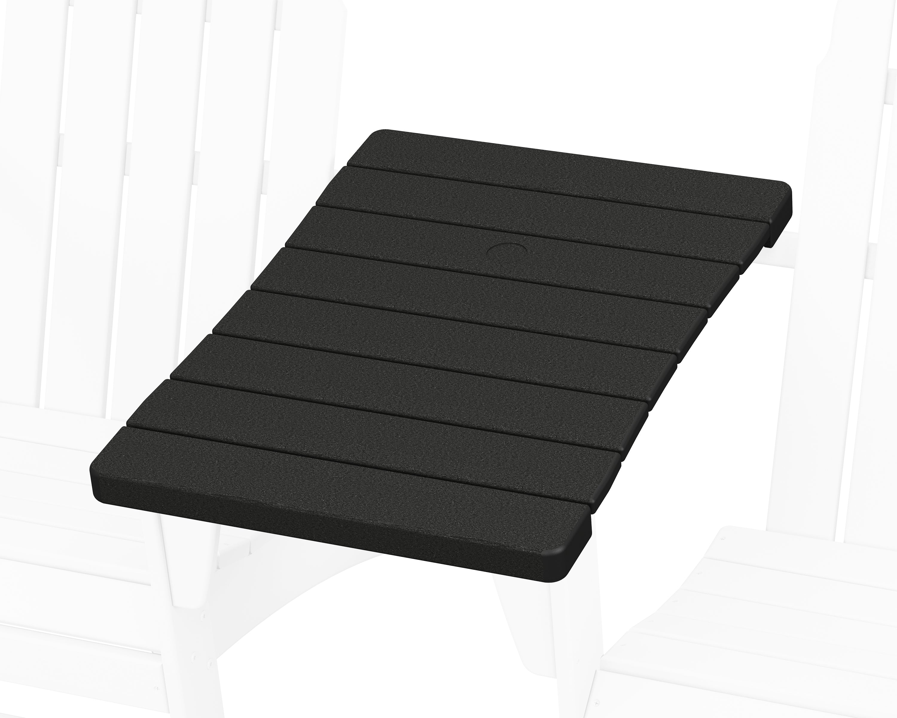 POLYWOOD 400 Series Straight Adirondack Connecting Table in Black