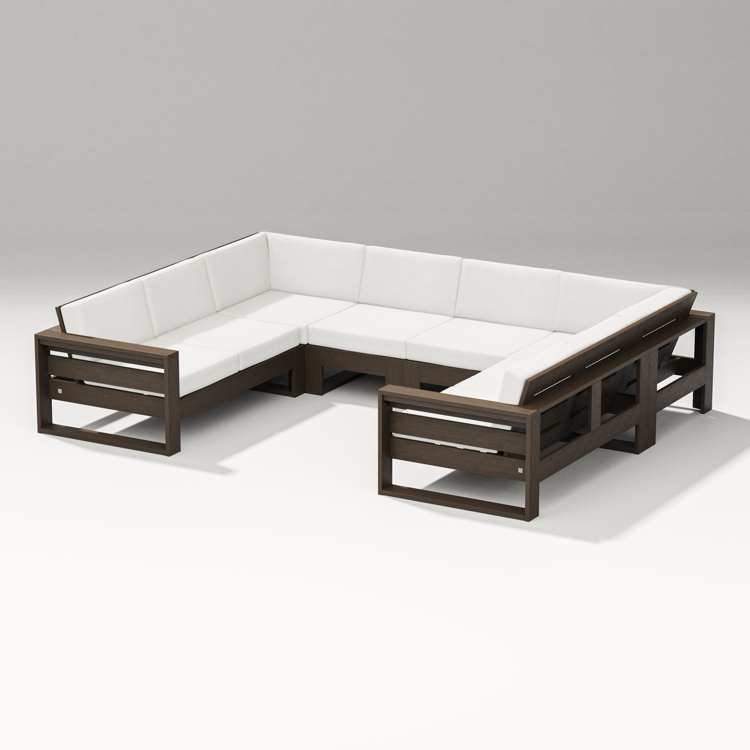 PW Designer Series Latitude U-Shaped Sectional in Kona / Natural Linen