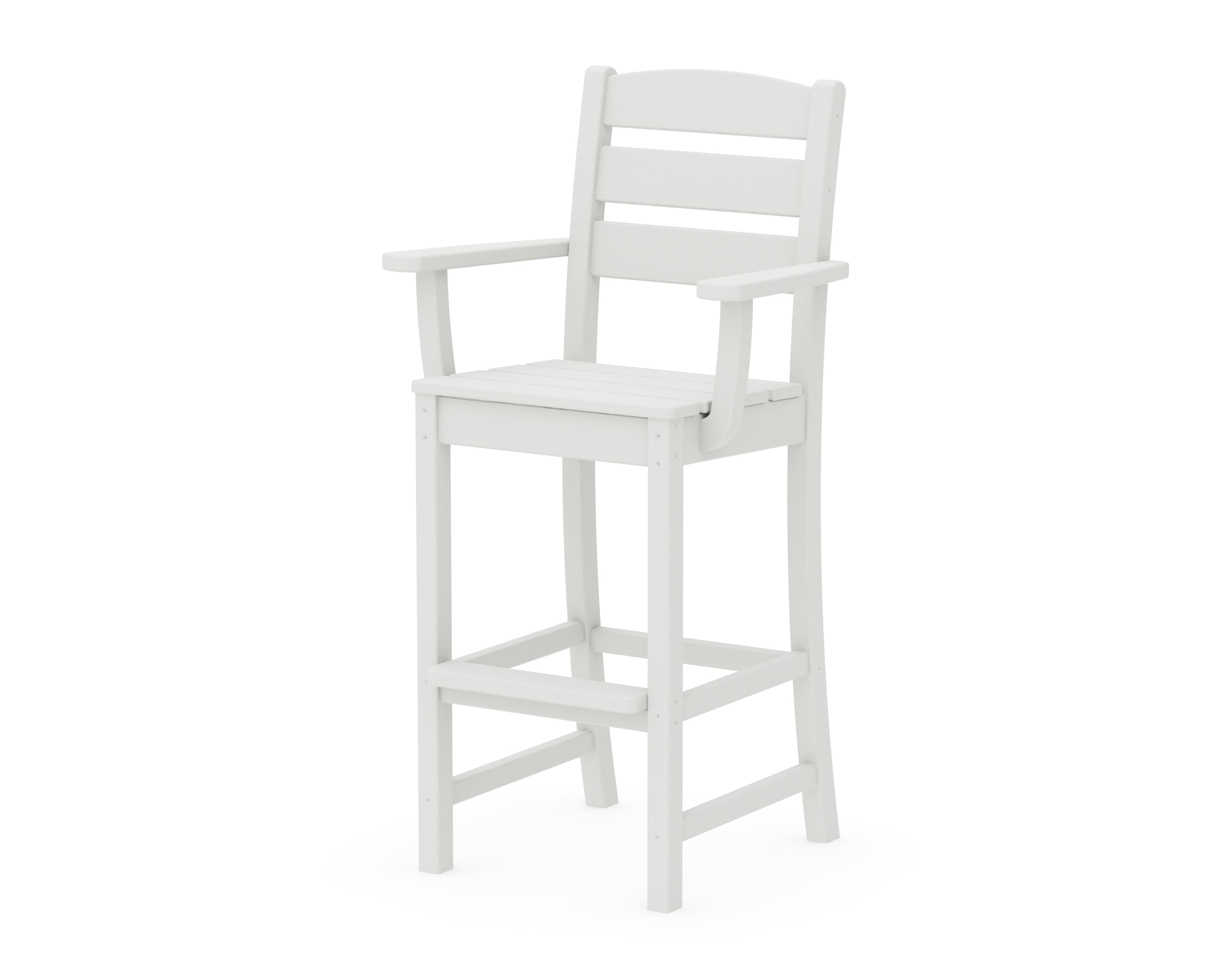POLYWOOD Lakeside Bar Arm Chair in Vintage White
