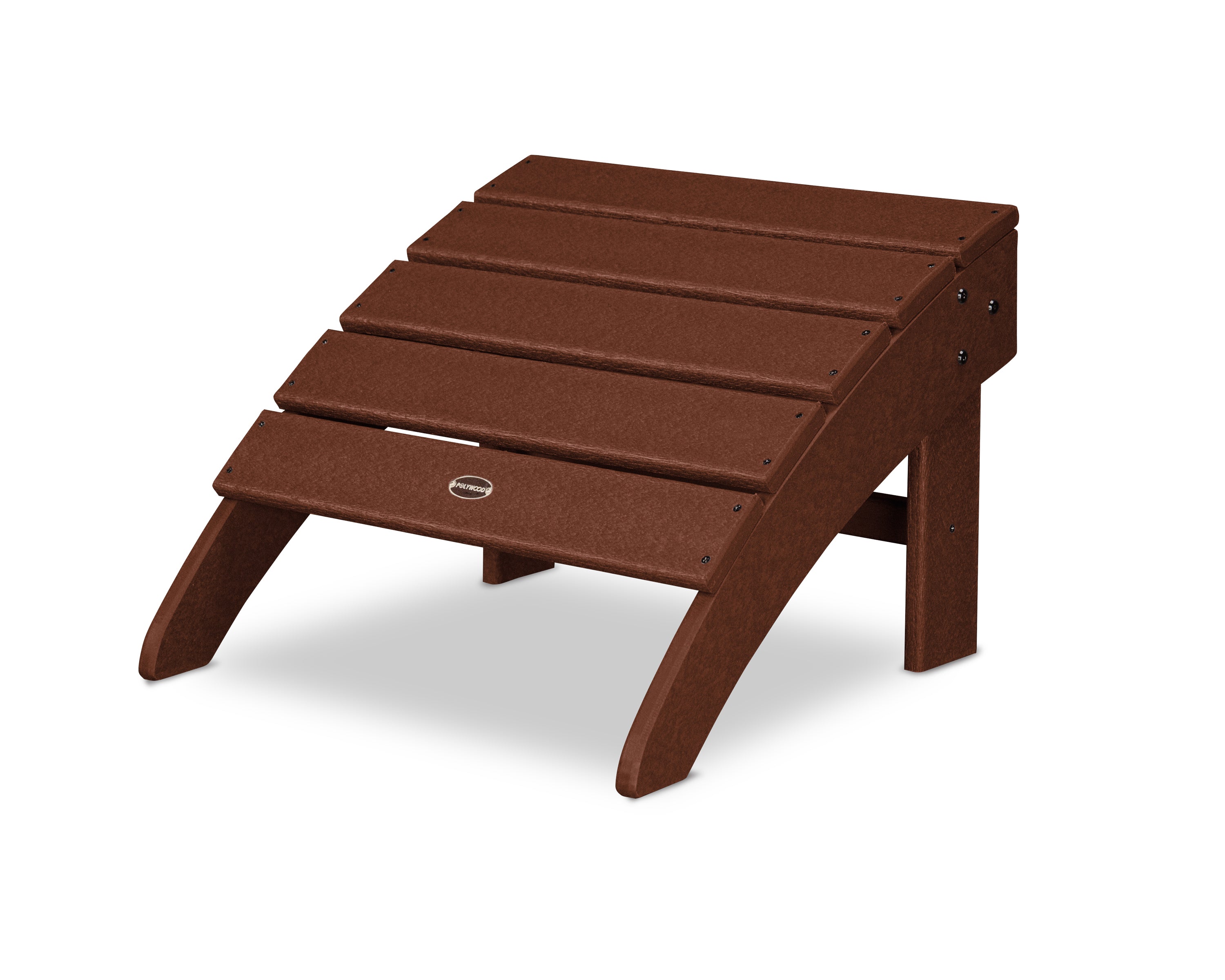 POLYWOOD Palm Coast Ottoman in Mahogany
