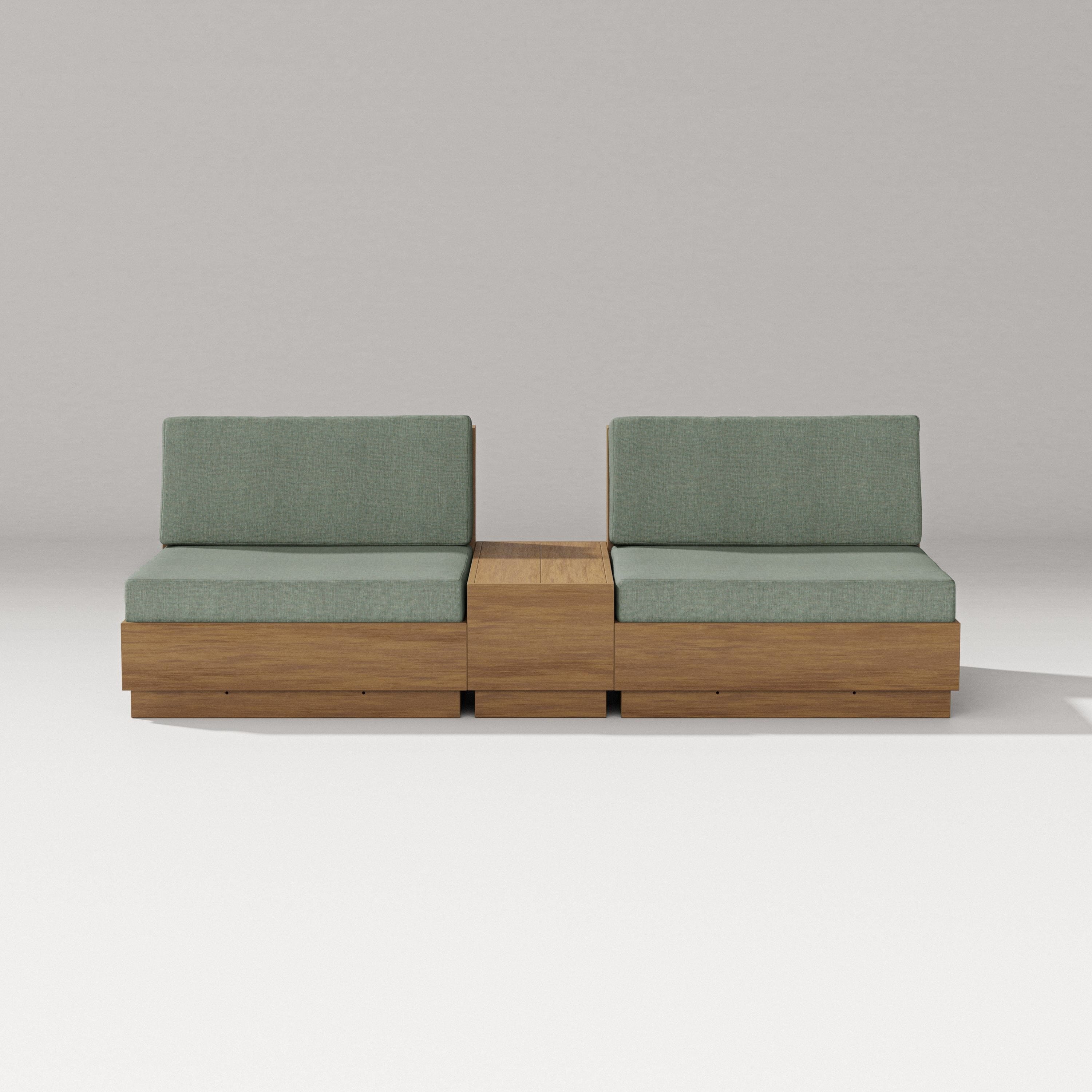 PW Designer Series Elevate Lounge Chair Set in Natural / Cast Sage