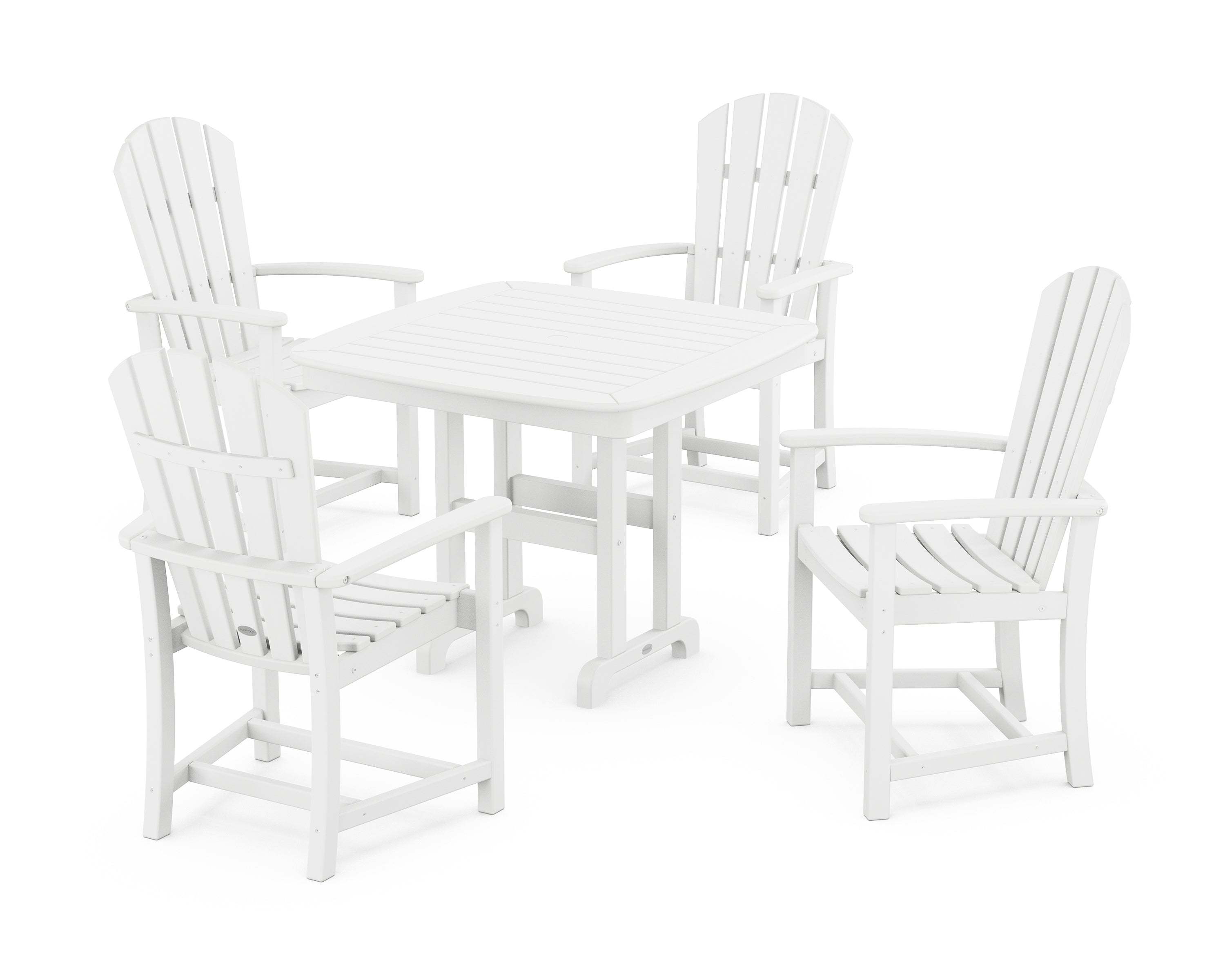 POLYWOOD® Palm Coast 5-Piece Dining Set in White