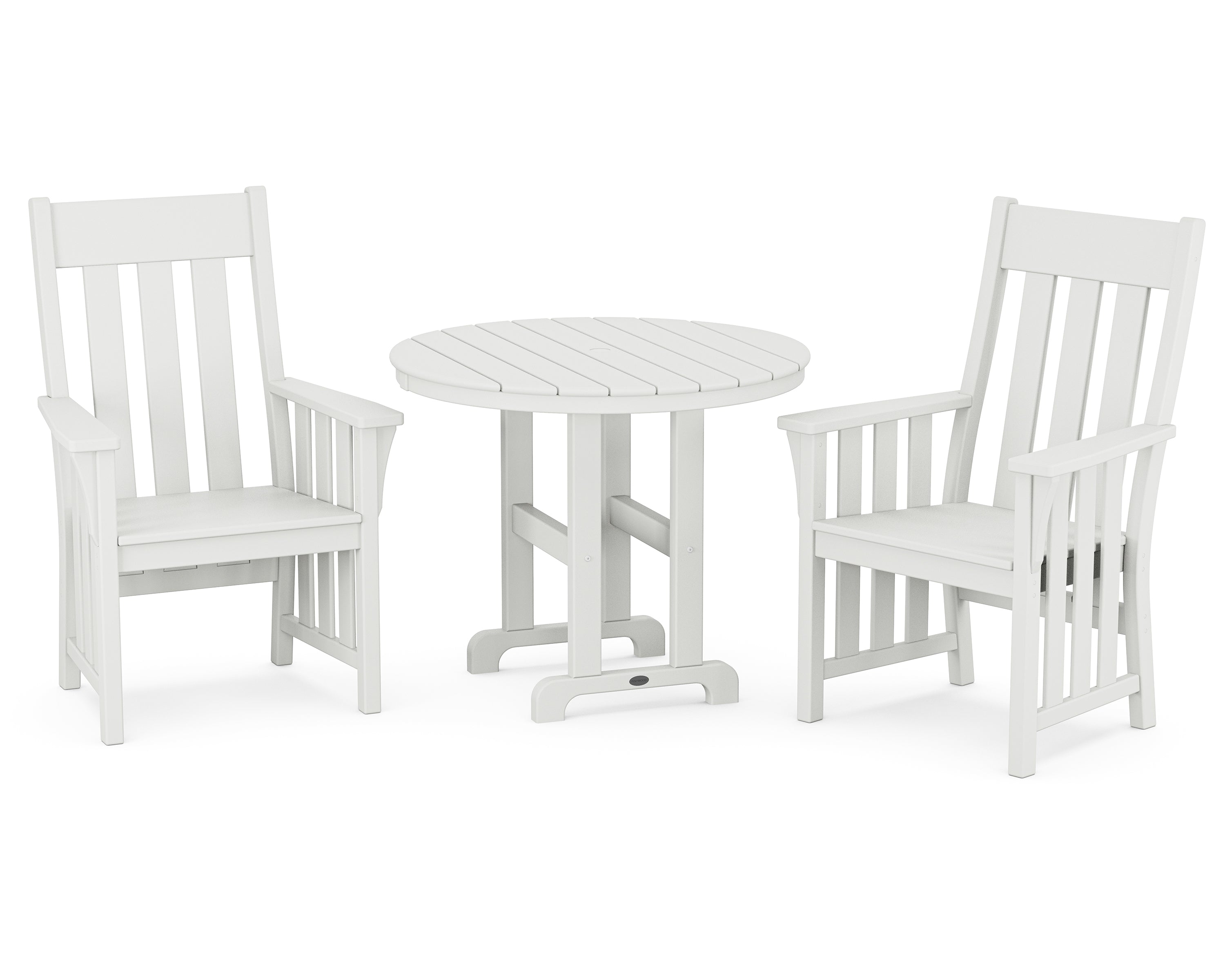 Martha Stewart by POLYWOOD® Acadia 3-Piece Farmhouse Dining Set in White