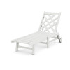 Country Living Wovendale Chaise with Wheels in White