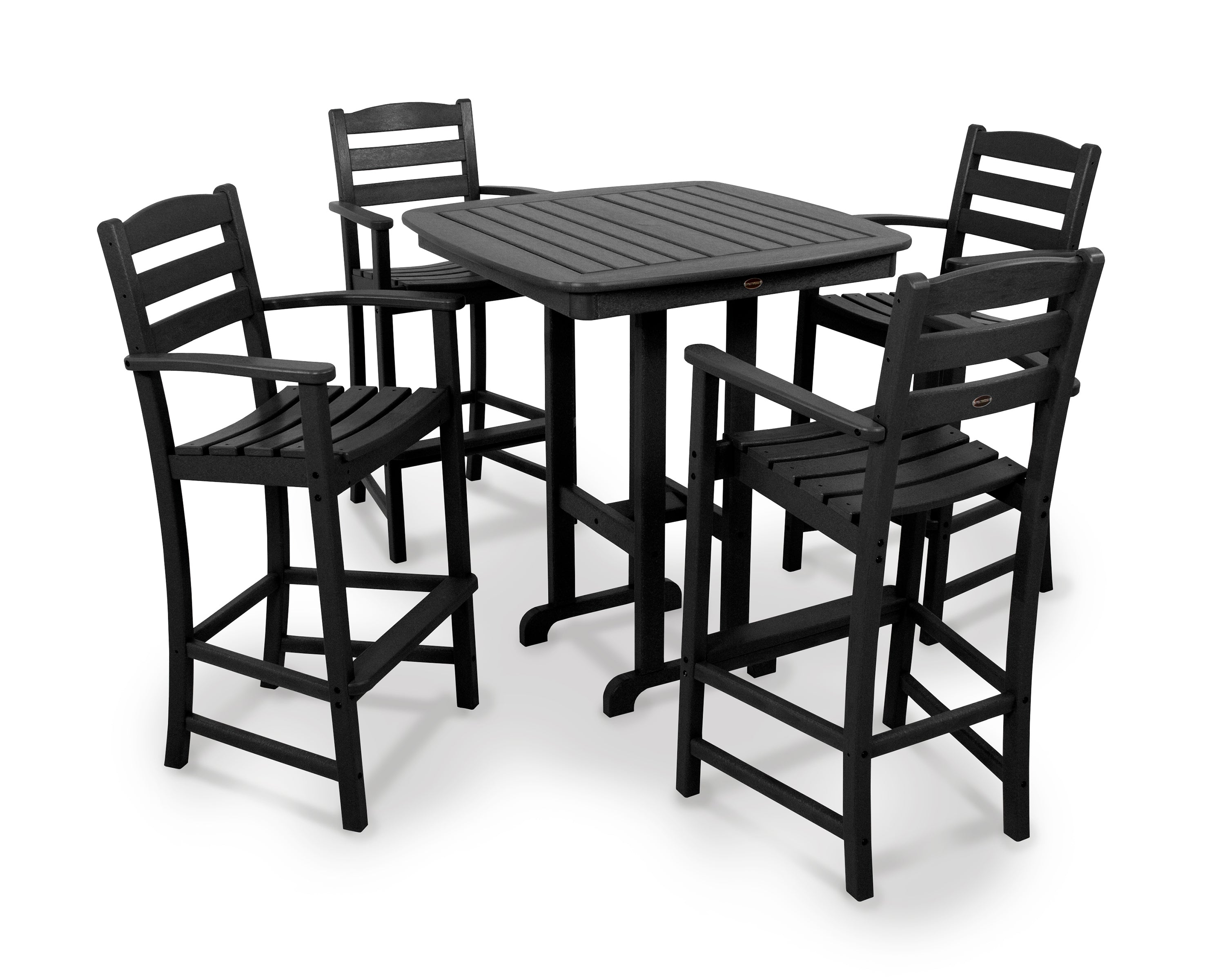 POLYWOOD® La Casa Café 5-Piece Bar Set in Black