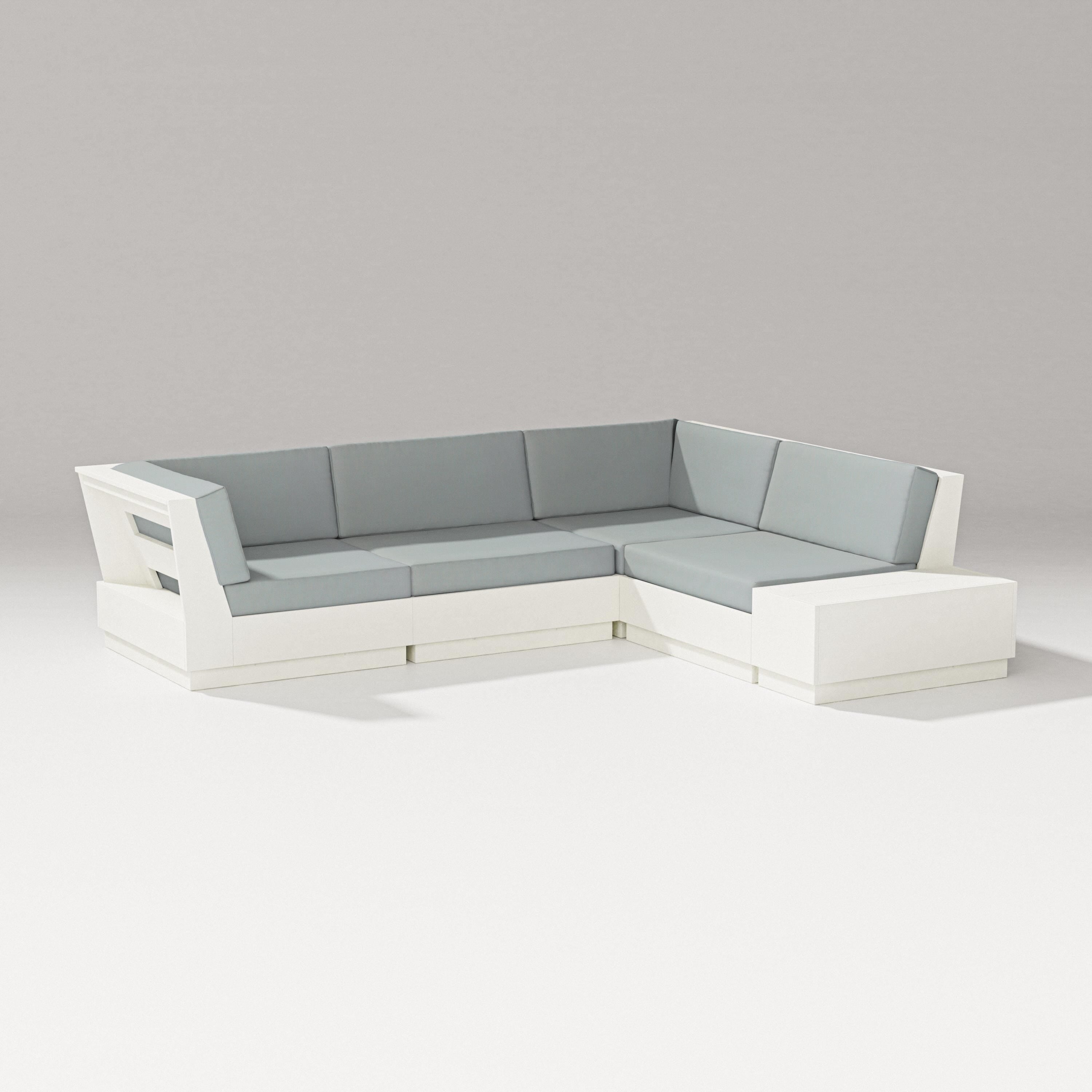 PW Designer Series Elevate Corner Sectional in Vintage White / Spa