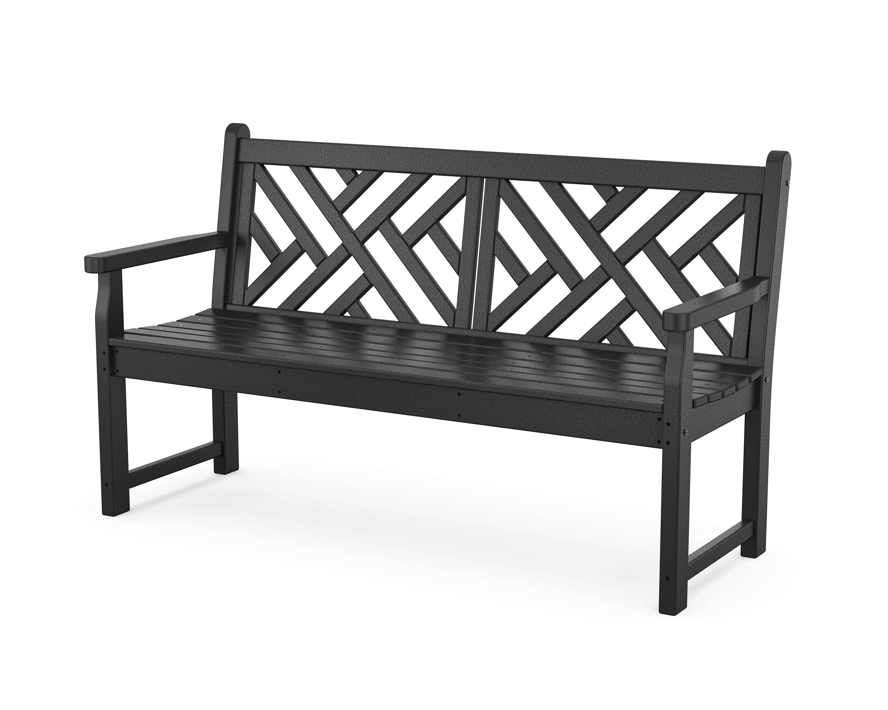 POLYWOOD Chippendale 60” Bench in Black