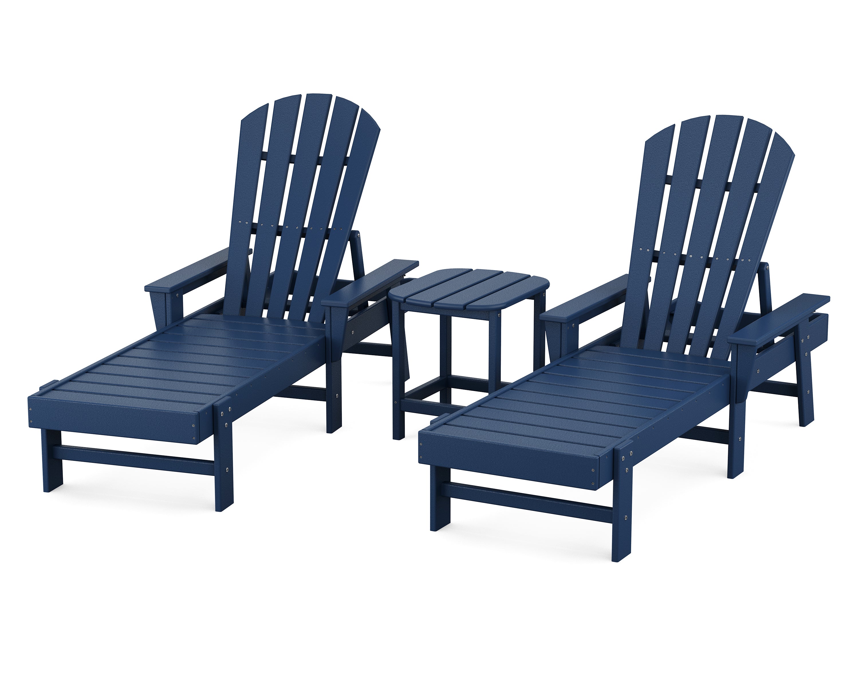 POLYWOOD South Beach Chaise 3-Piece Set in Navy