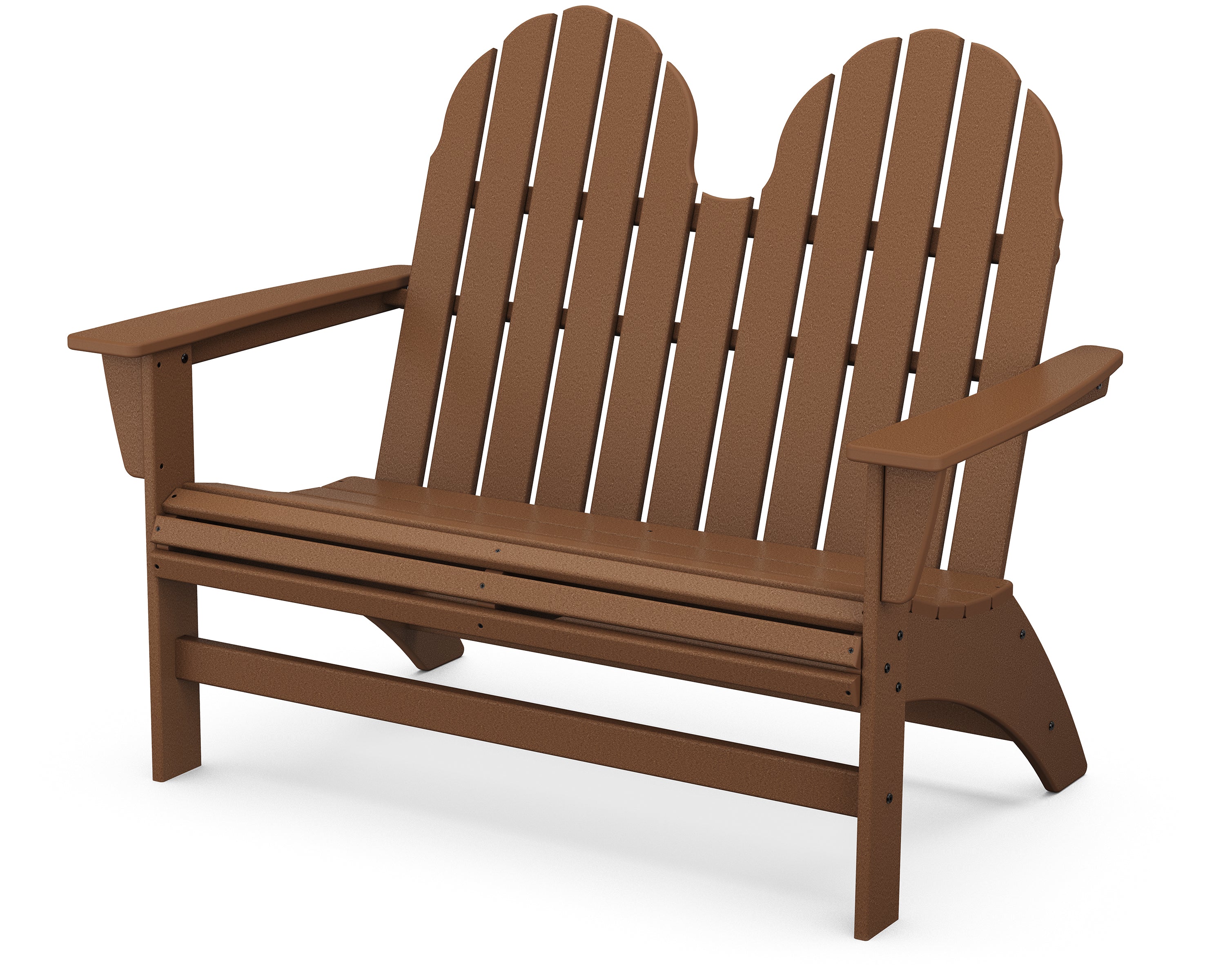 POLYWOOD Vineyard 48" Adirondack Bench in Teak