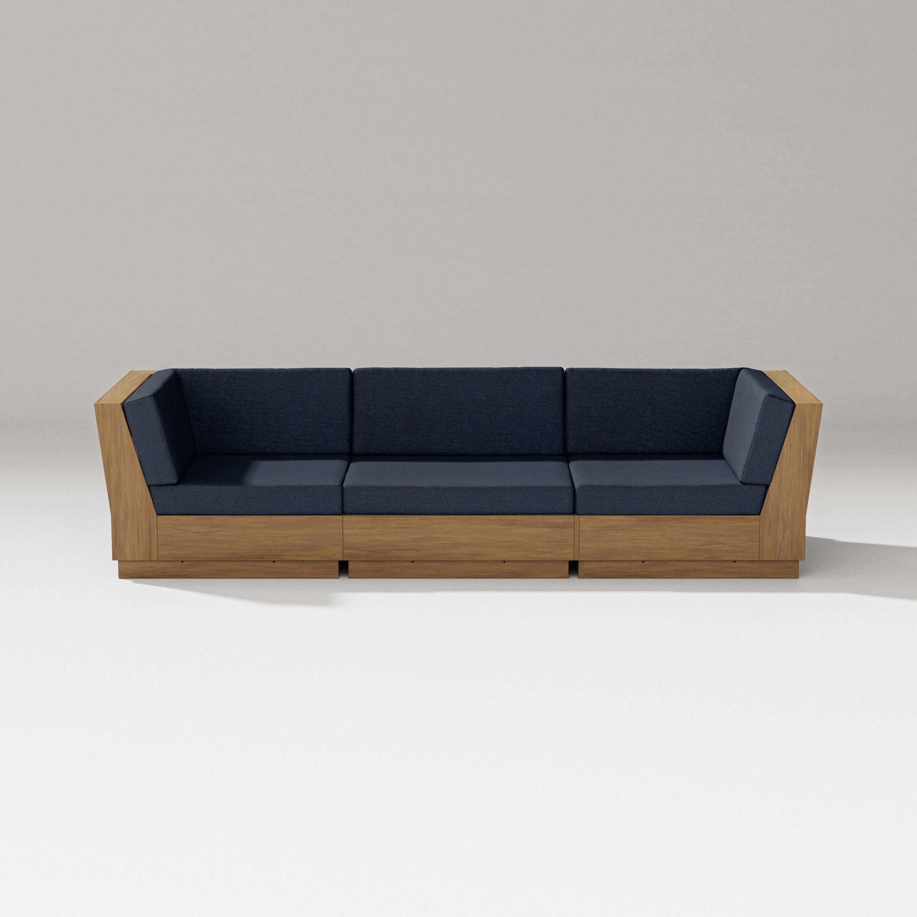 PW Designer Series Elevate Sofa Sectional in Natural / Marine Indigo