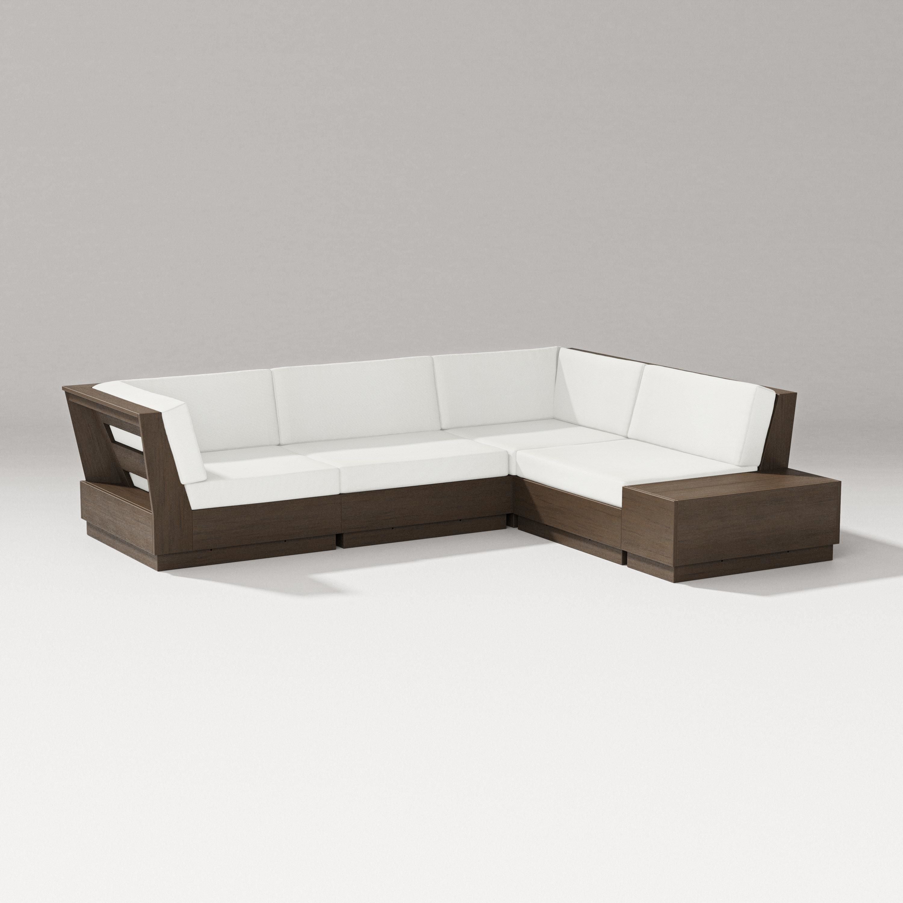 PW Designer Series Elevate Corner Sectional in Kona / Natural Linen