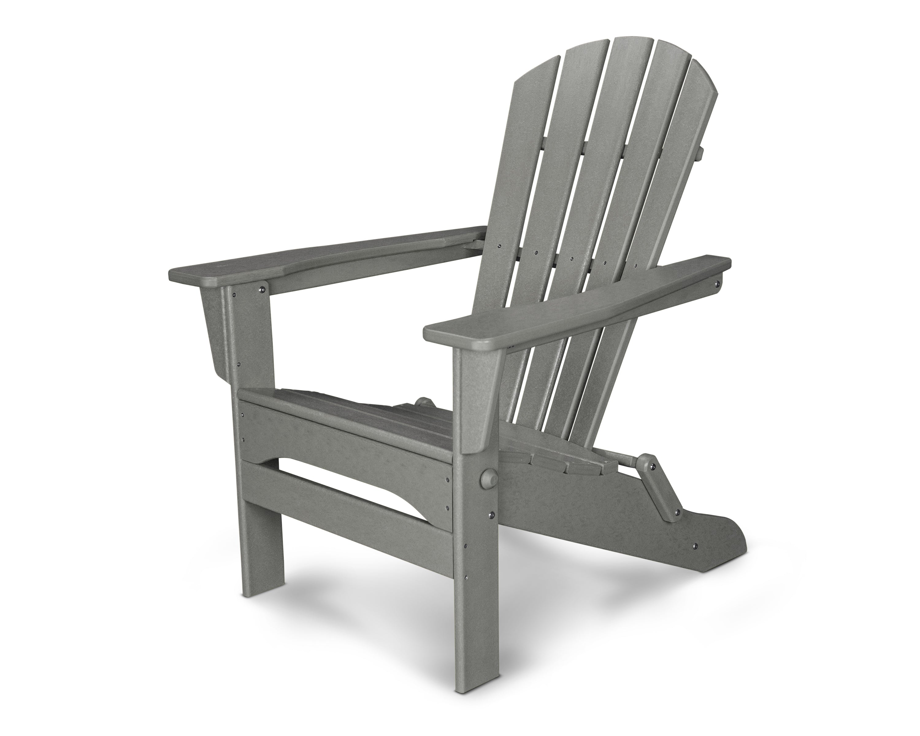 POLYWOOD Palm Coast Folding Adirondack in Slate Grey