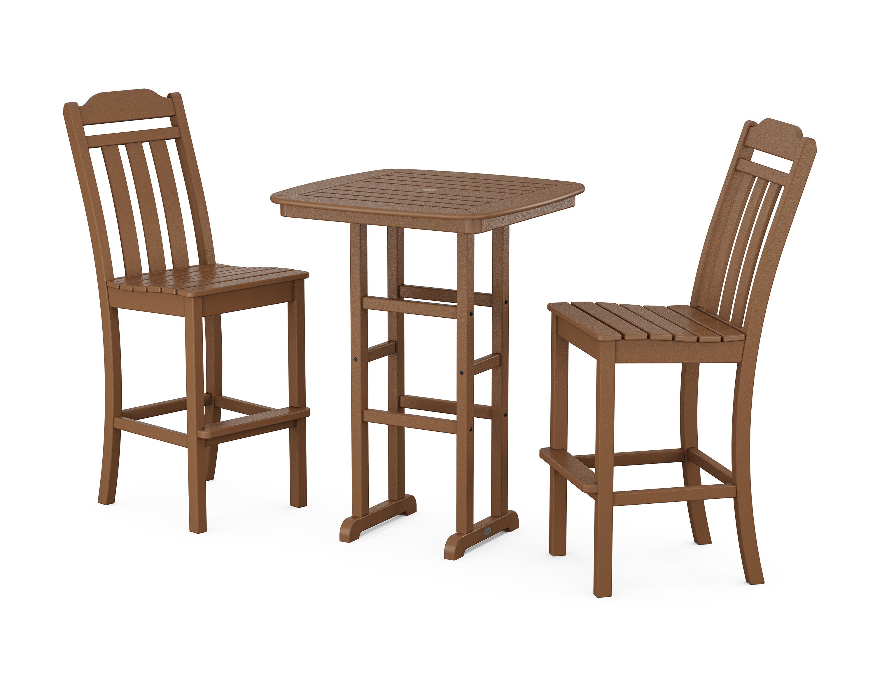 POLYWOOD Country Living 3-Piece Bar Set in Teak