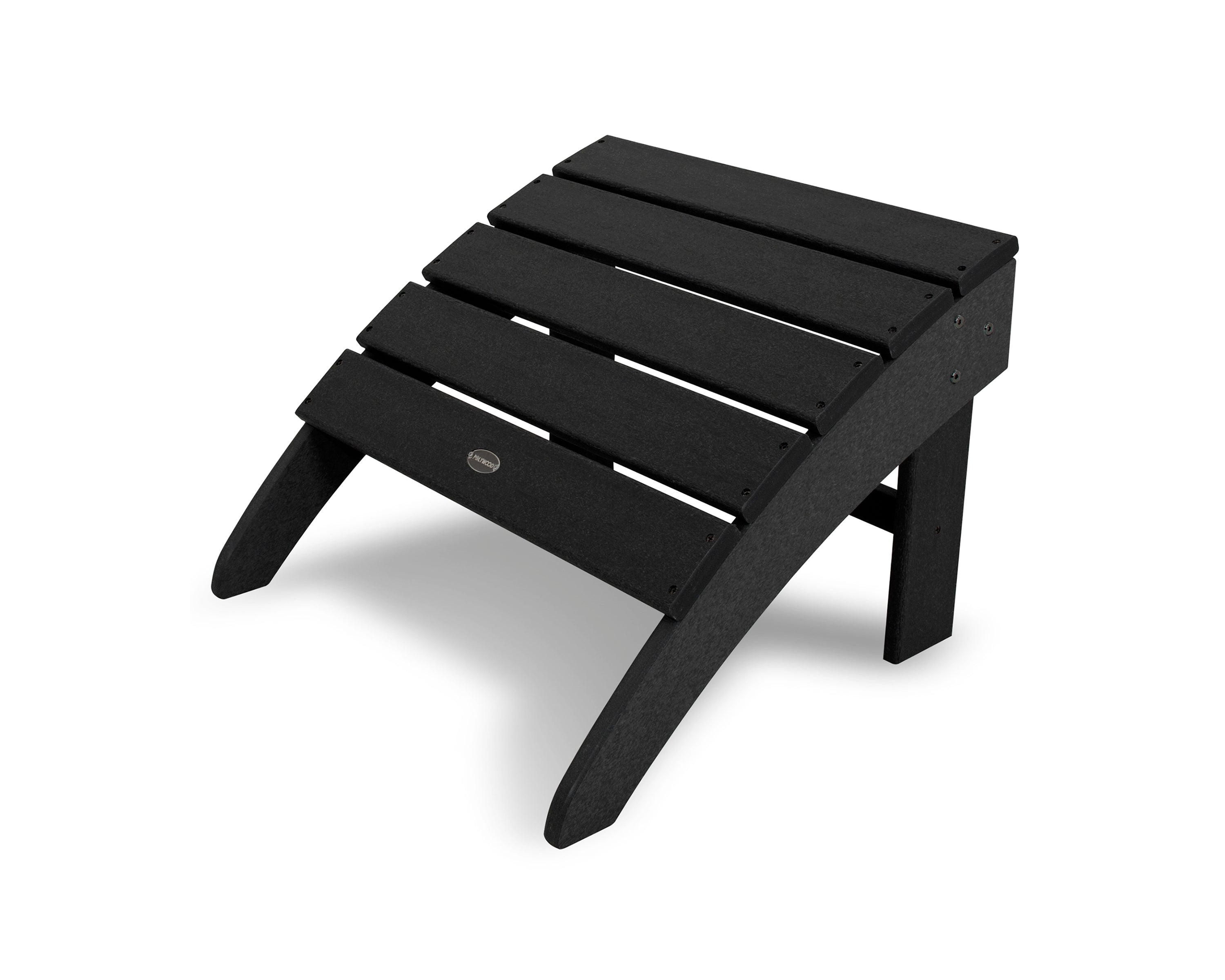 POLYWOOD South Beach Adirondack Ottoman in Black