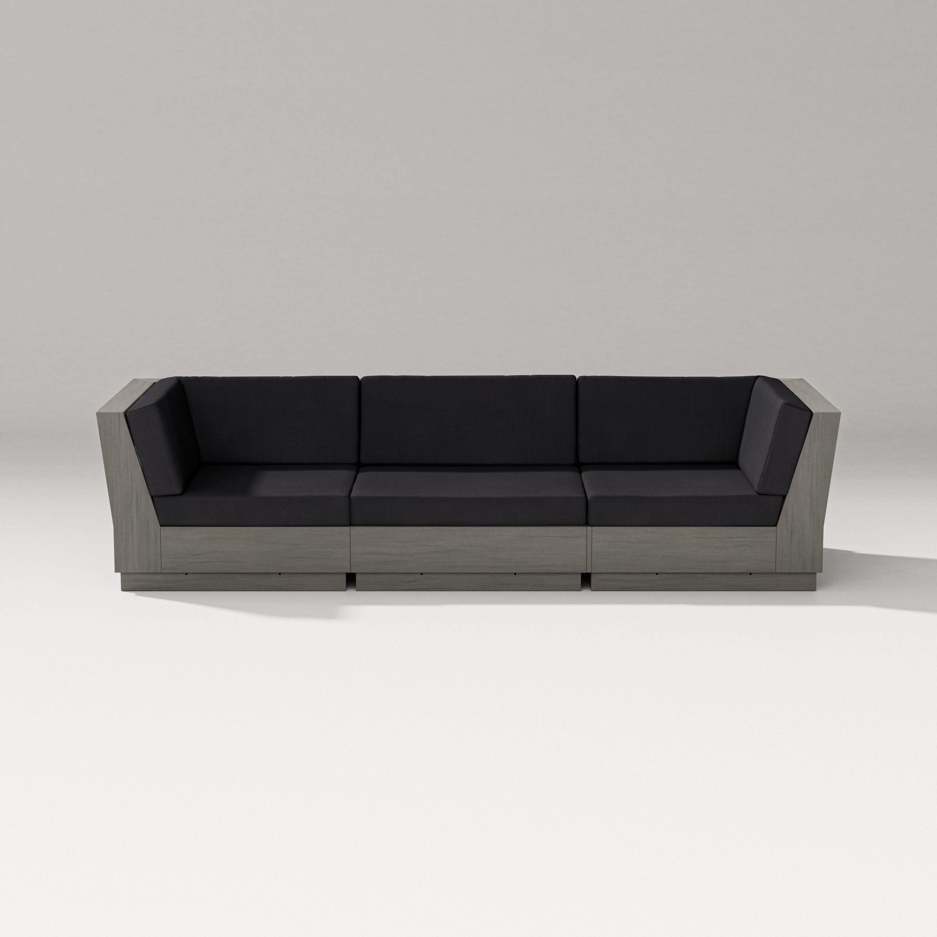 PW Designer Series Elevate Sofa Sectional in Driftwood / Midnight Linen